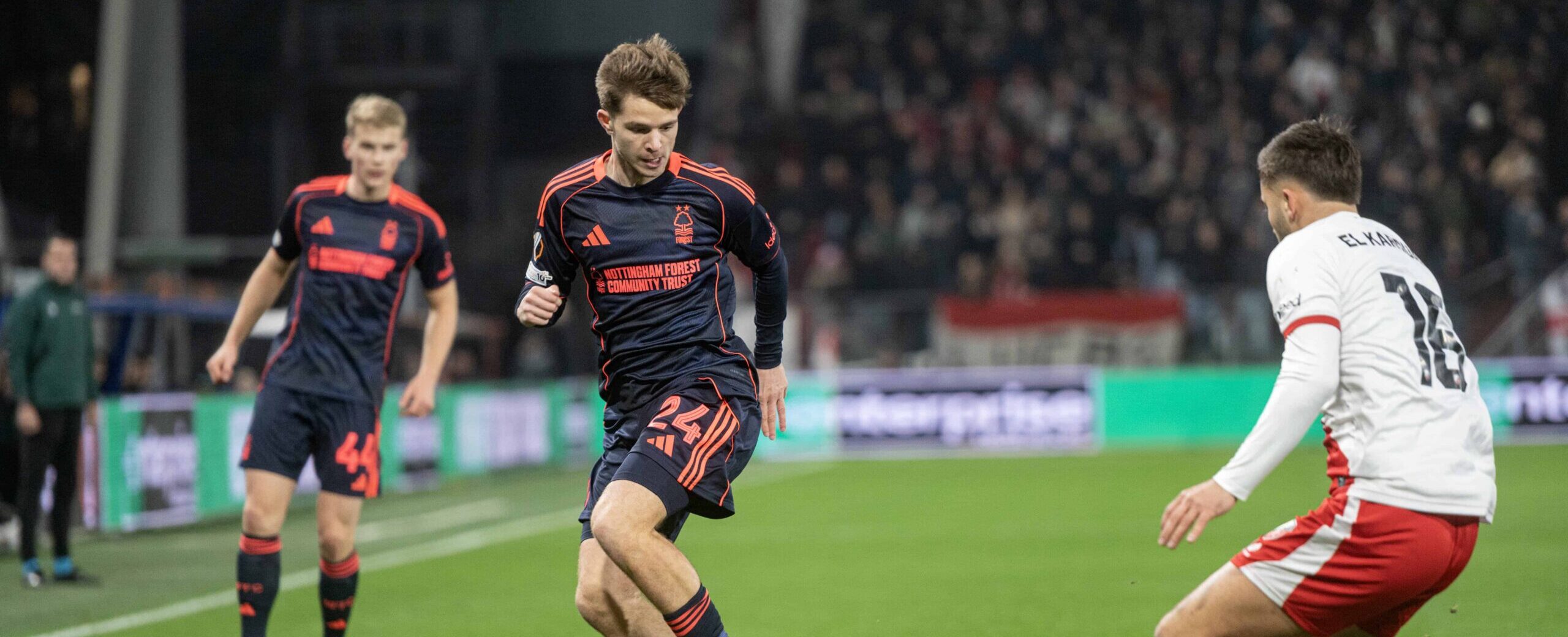 James McAtee in action for Nottingham Forest in 2025