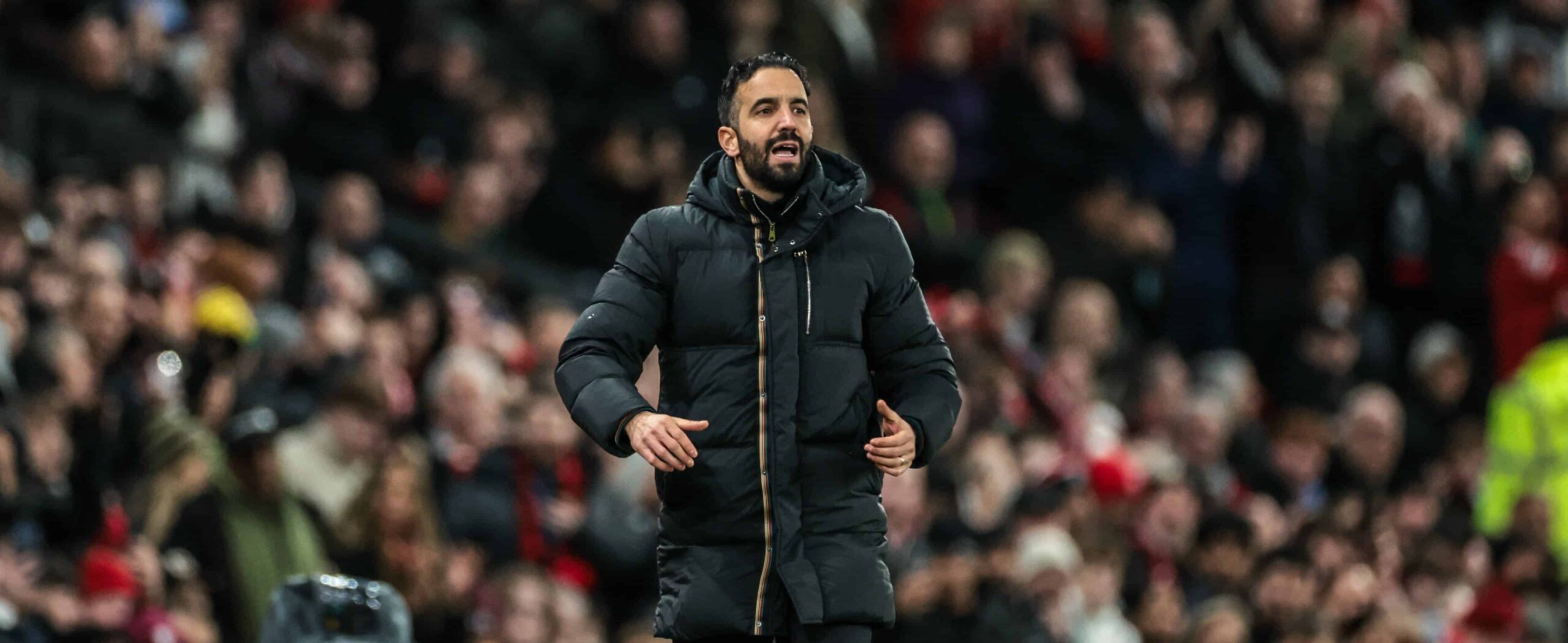 Ruben Amorim in action for Manchester United against Bournemouth on the sideline