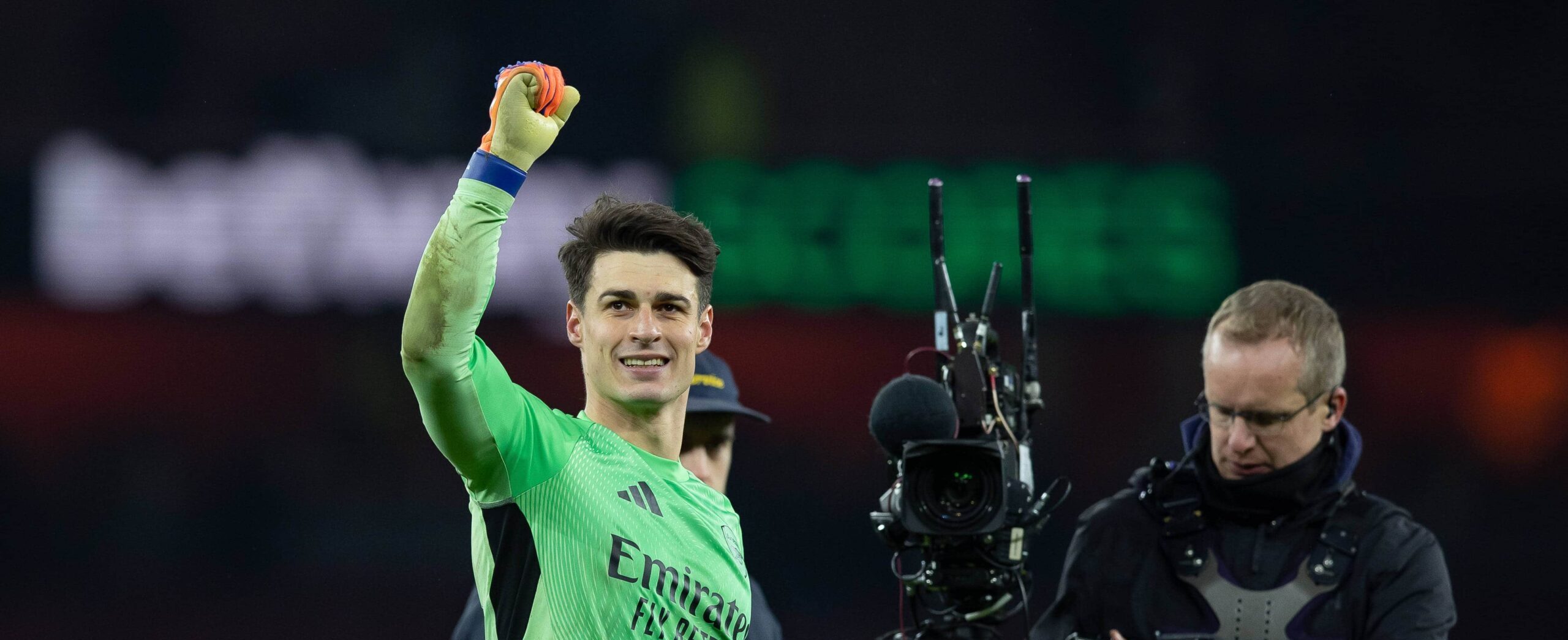 Kepa Arrizabalaga in action for Arsenal in 2025