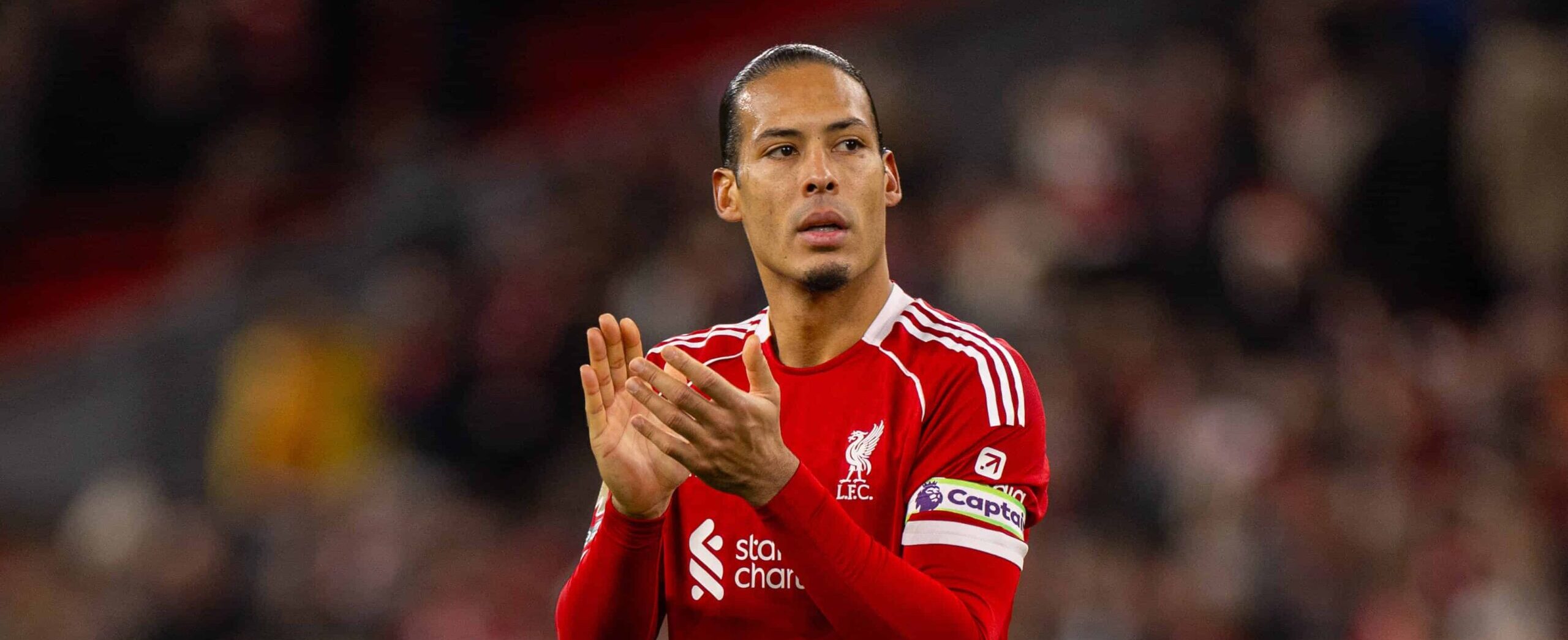 van Dijk in action for Liverpool in 2025 against Wolves