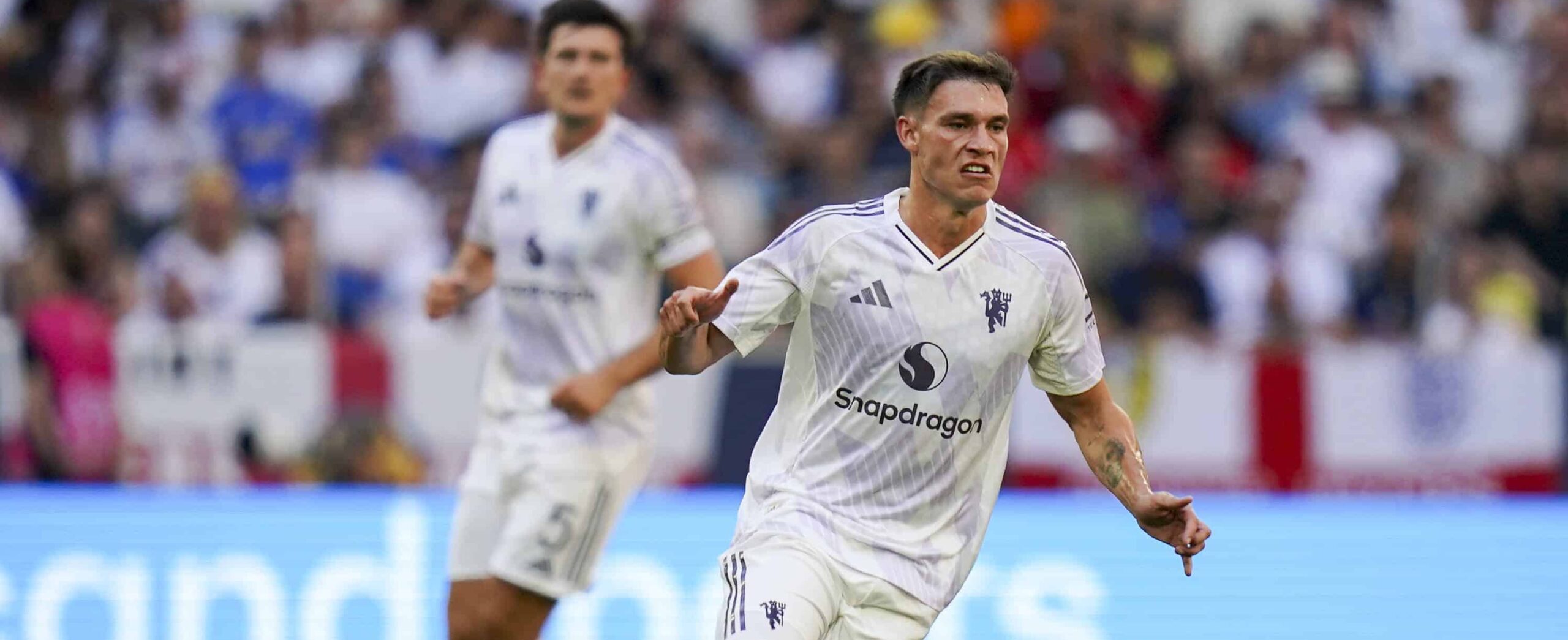 Manuel Ugarte in action for Manchester United in a friendly pre-season match against West Ham United has been praised by his performance in 2025.