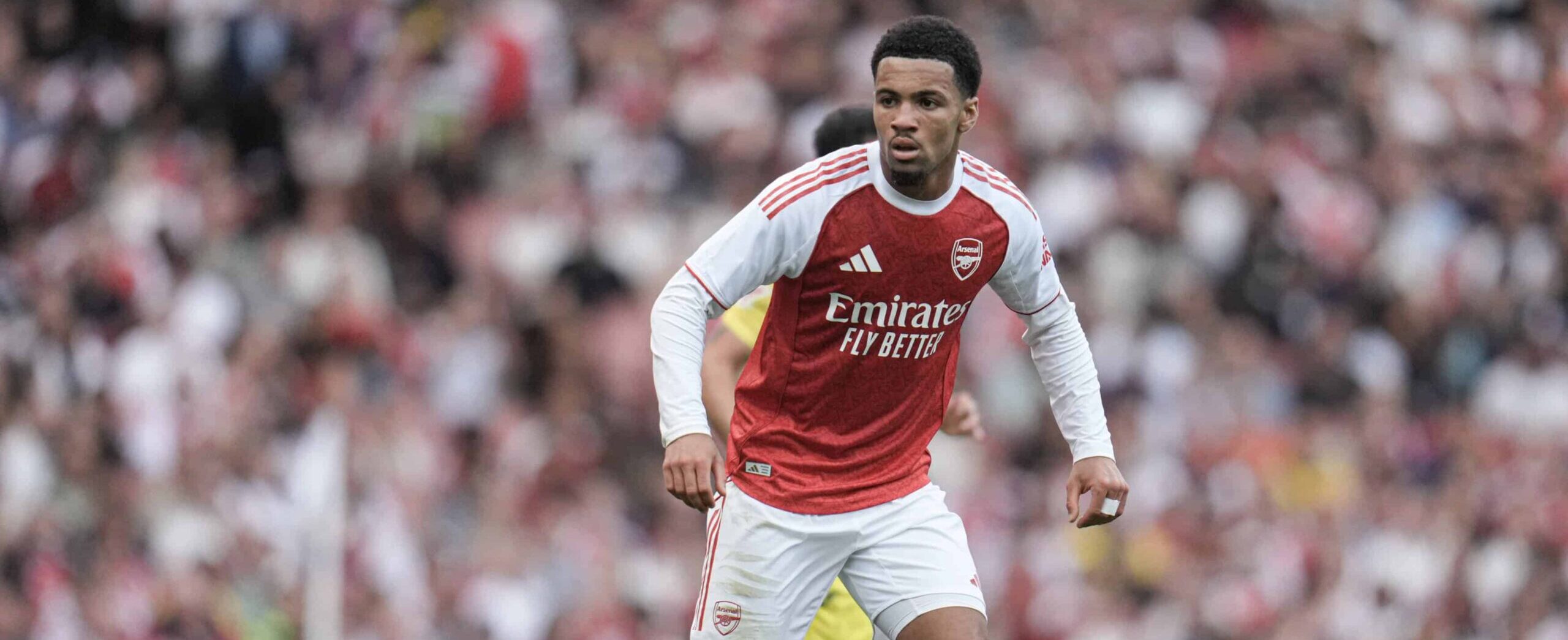 Ethan Nwaneri in action for Arsenal in 2025 pre-season friendly.