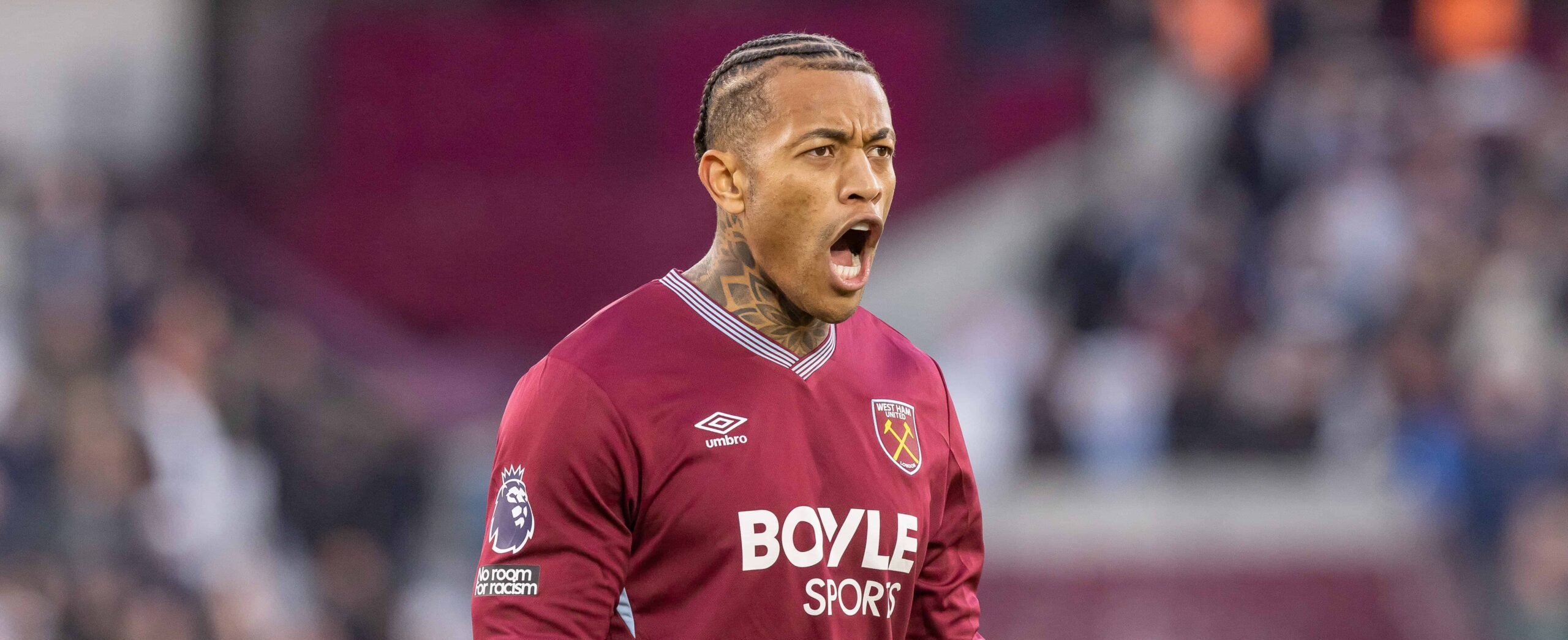 Igor Julio in action for West Ham in 2025