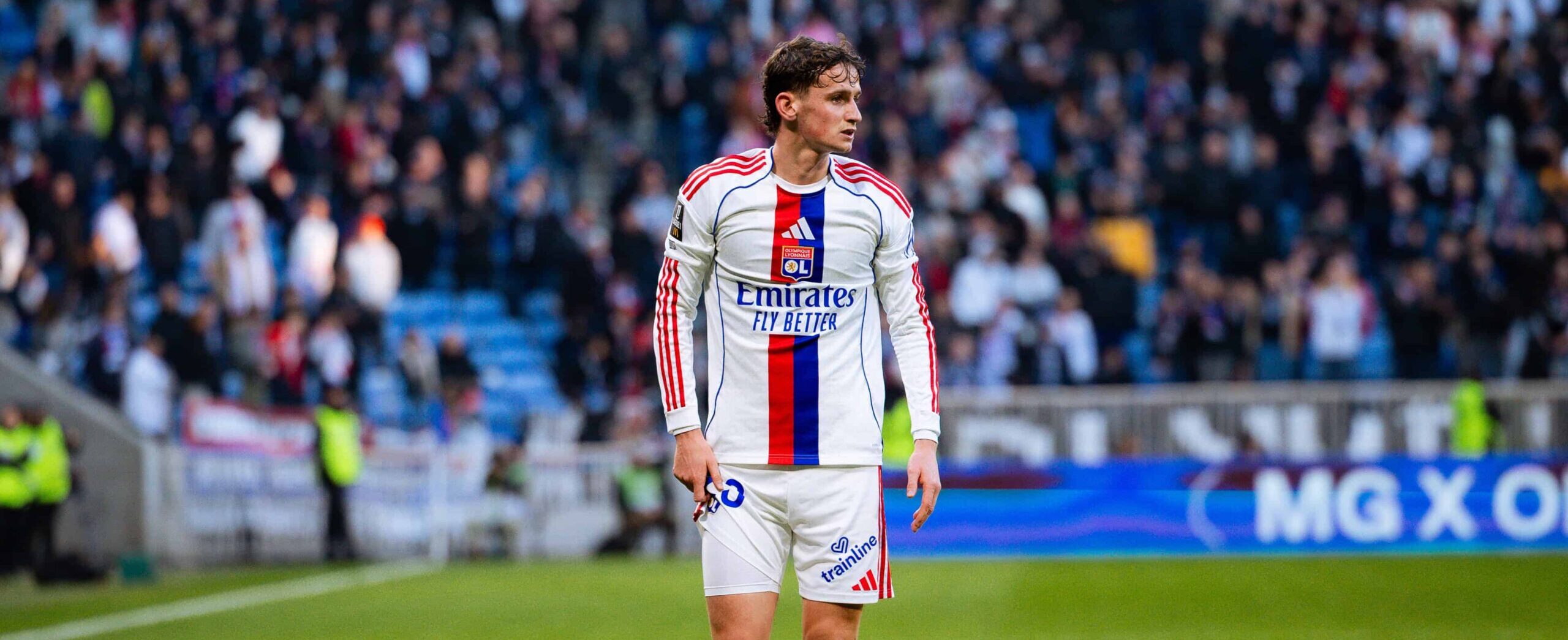 Tyler Morton in action for Lyon in 2025