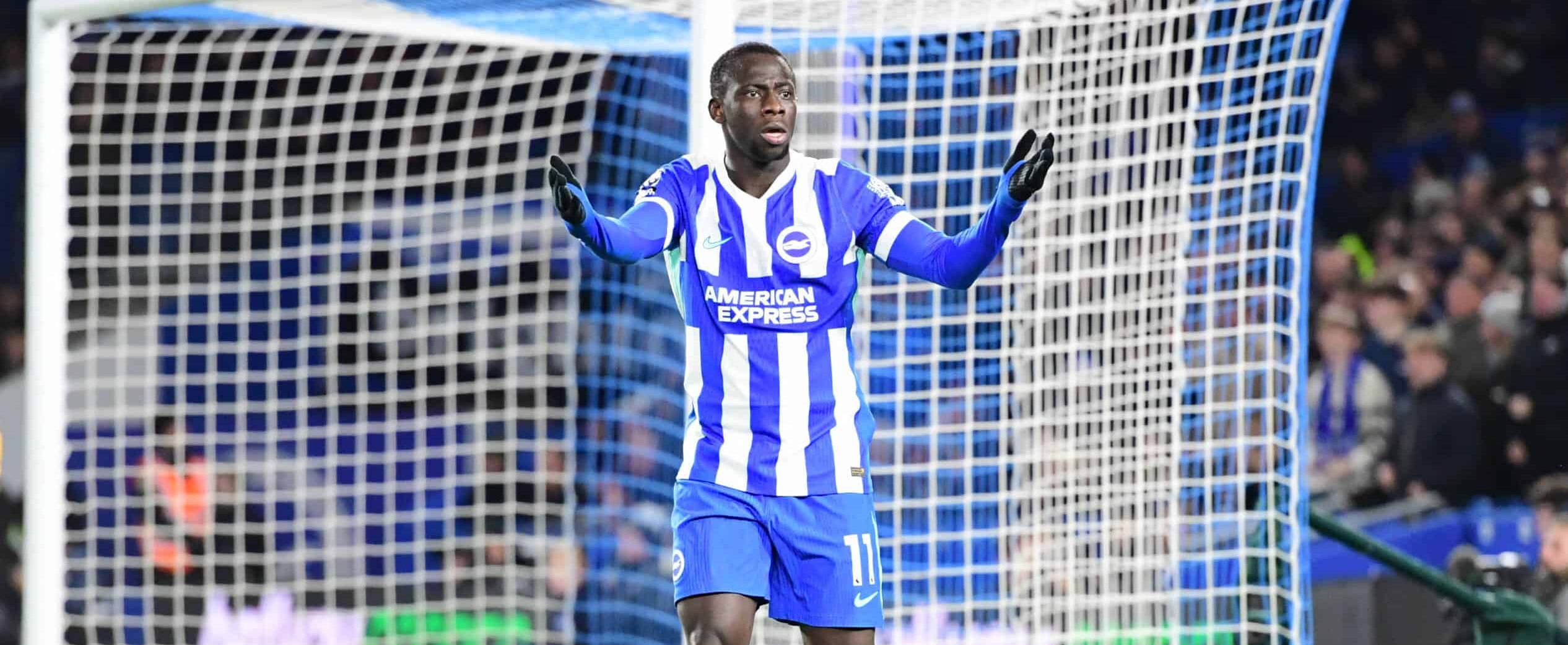 Yankuba Minteh in action for Brighton in 2026