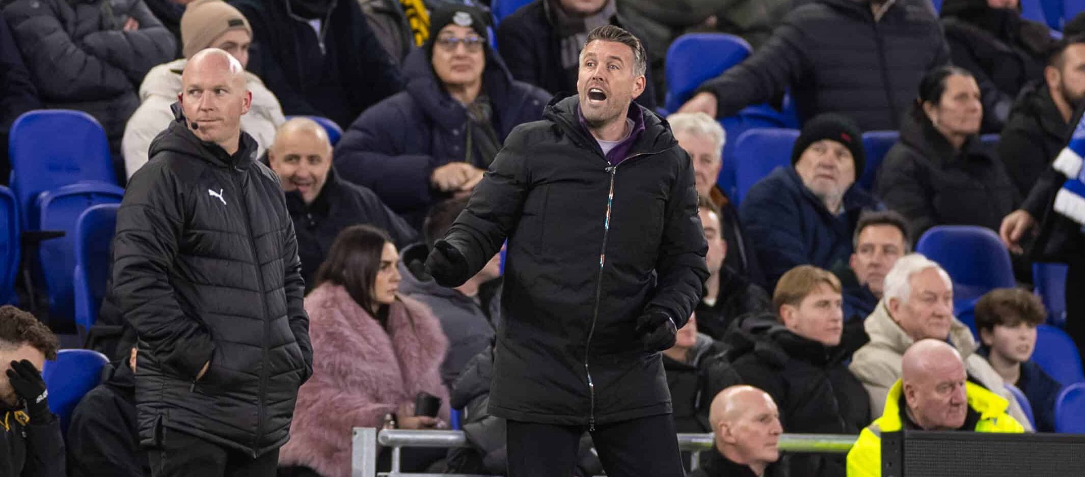 Rob Edwards in action for Wolves in 2026