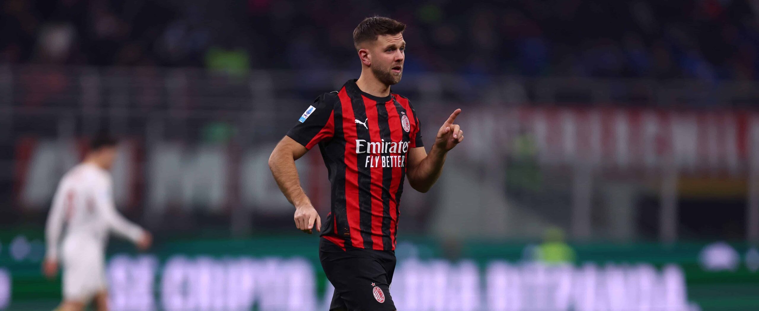 Niclas Fullkrug in action for Ac Milan in 2026