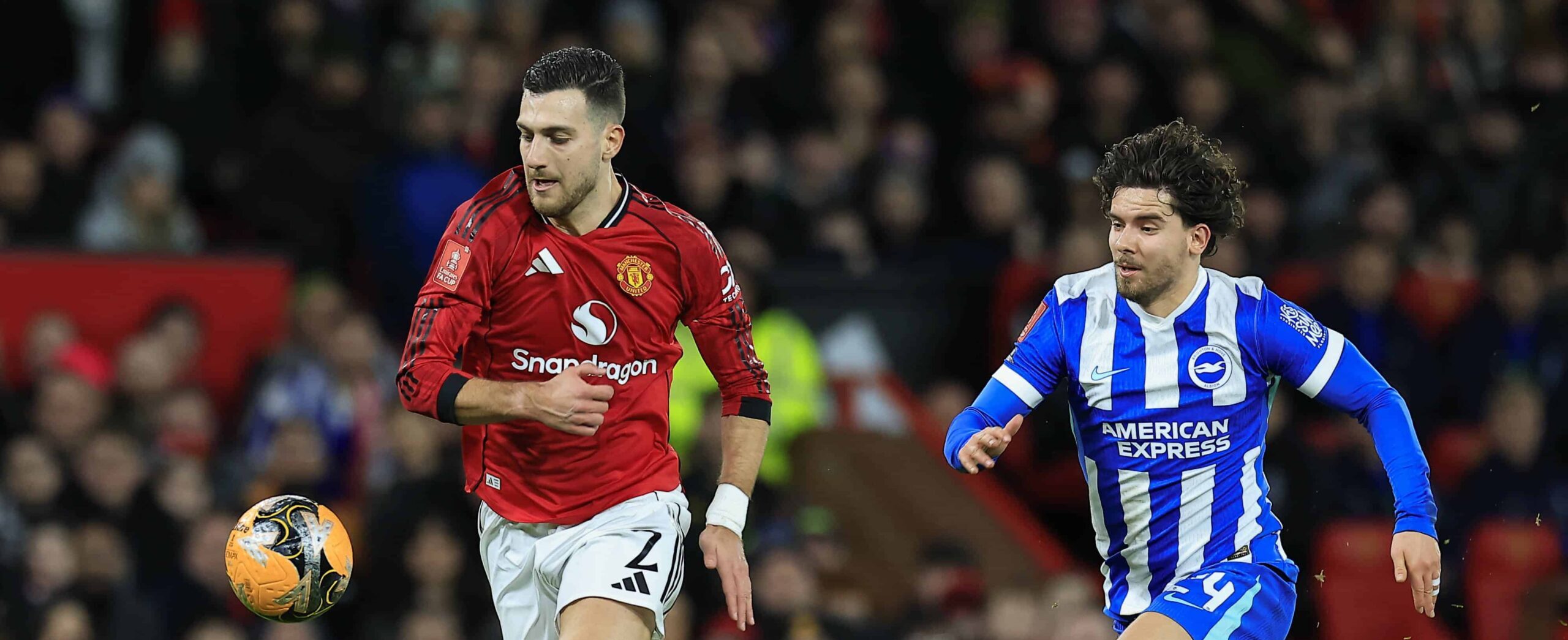 Diogo Dalot in action for Manchester United in 2026