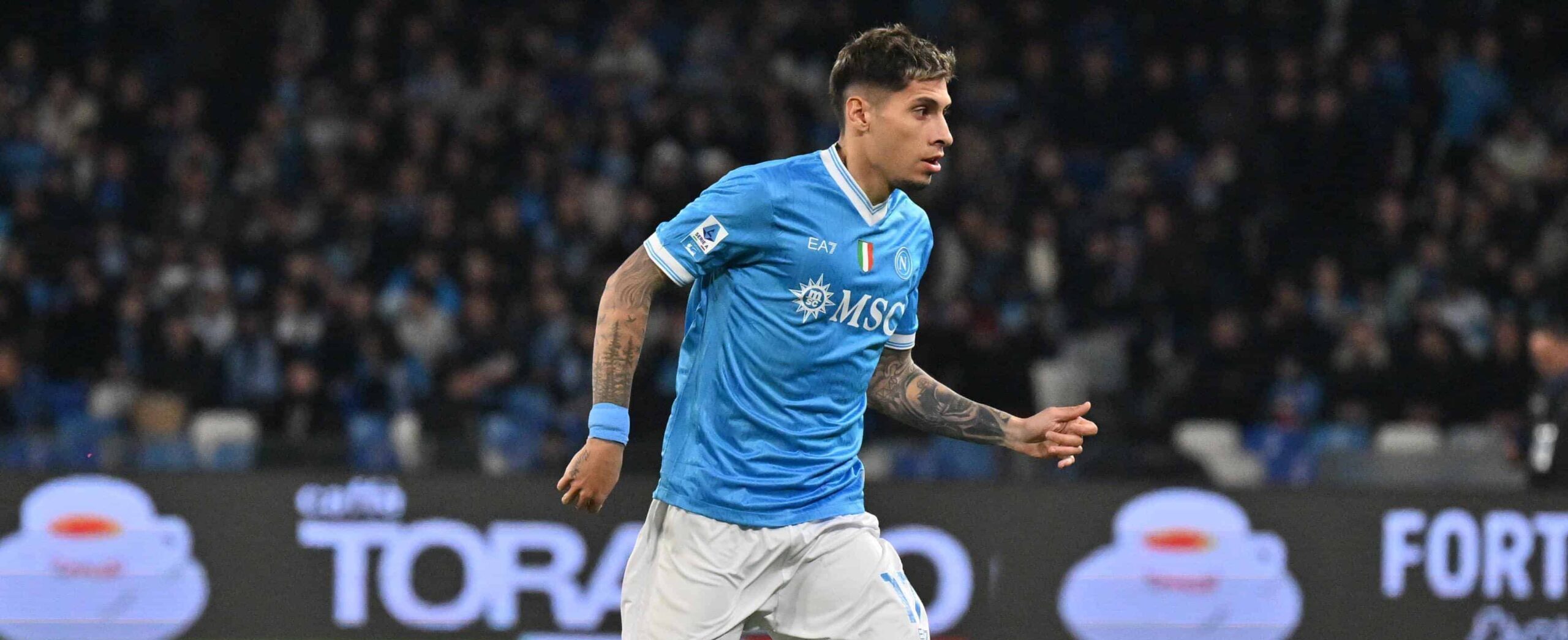 Mathias Olivera in action for Napoli in 2026