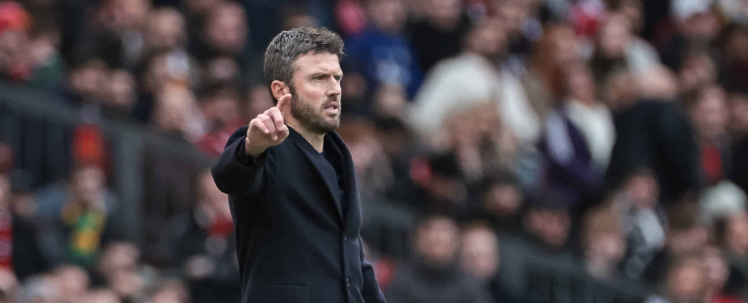 Michael Carrick in action for Manchester United in 2026