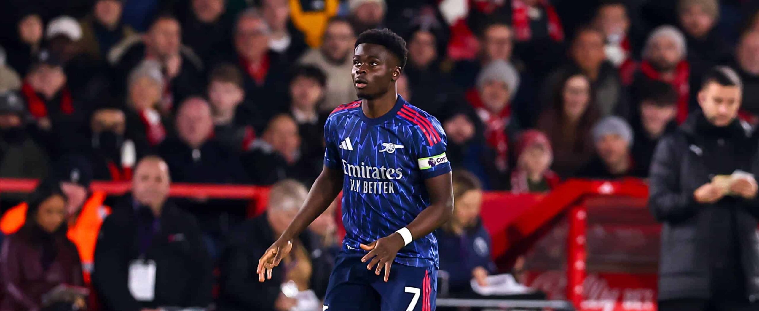 Saka against Nottingham Forest in 2026