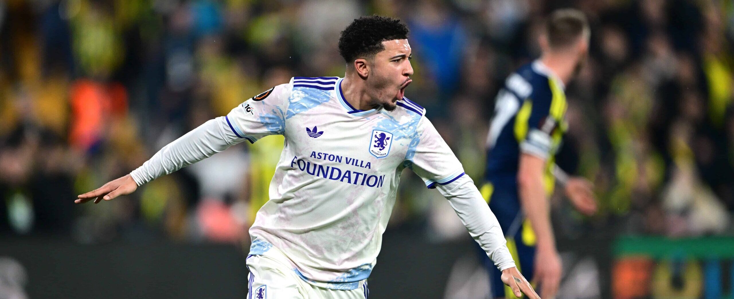 Jadon Sancho in action for Aston Villa against Fenerbahce in 2026