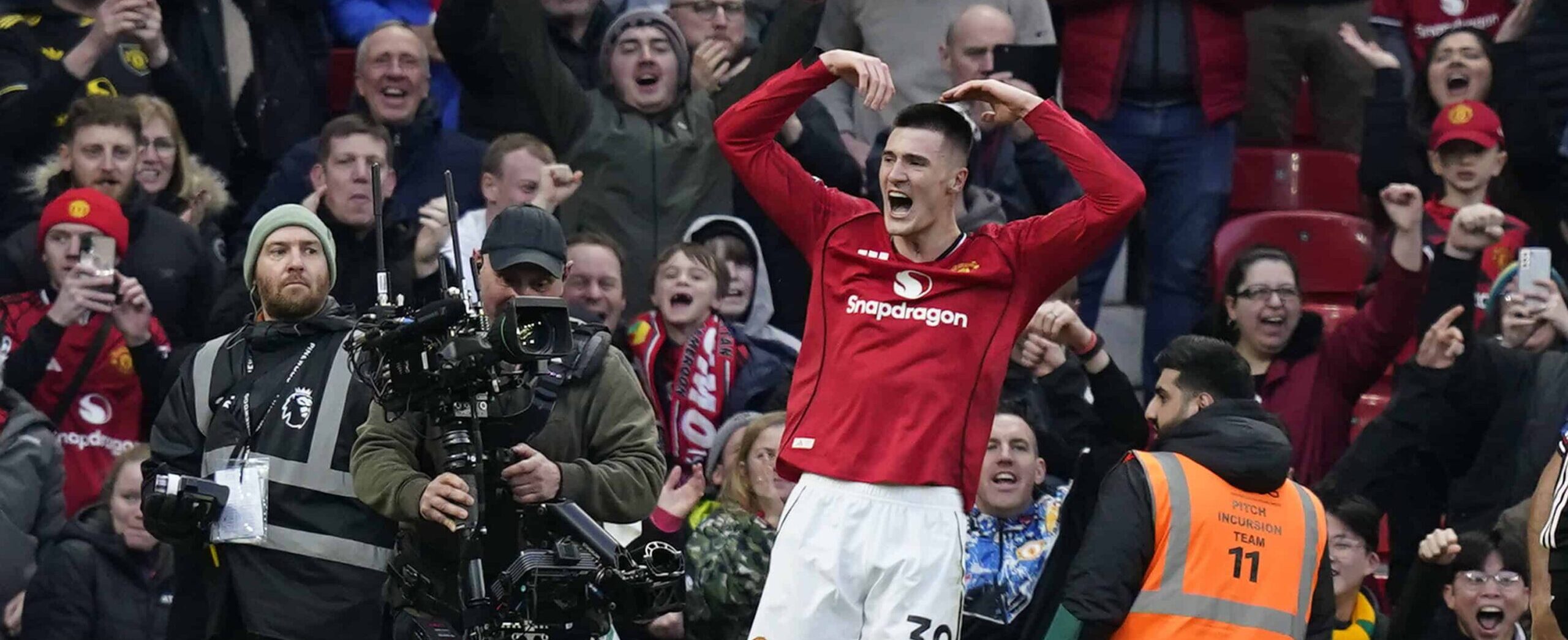 Sesko in action for Manchester United in 2026