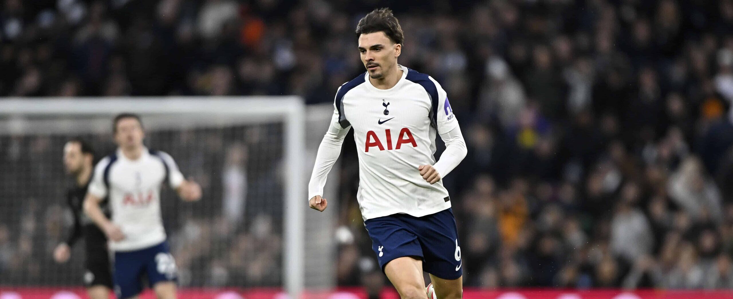 Joao Palhinha in action for Spurs against Manchester City in 2026