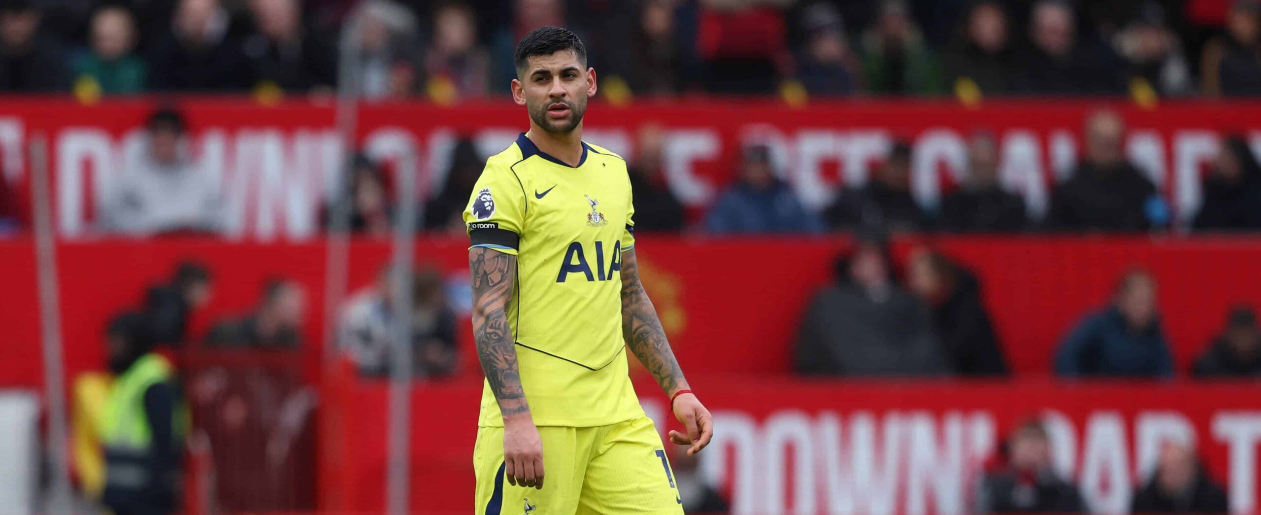 Romero in action against Manchester United in 2026