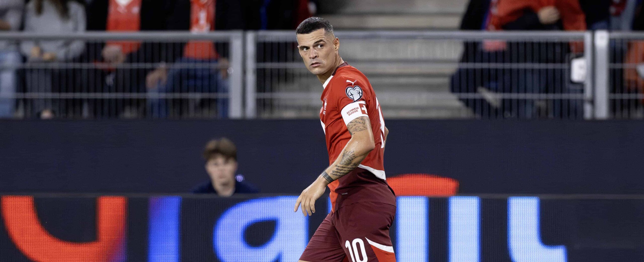 Granit Xhaka in action for Switserland