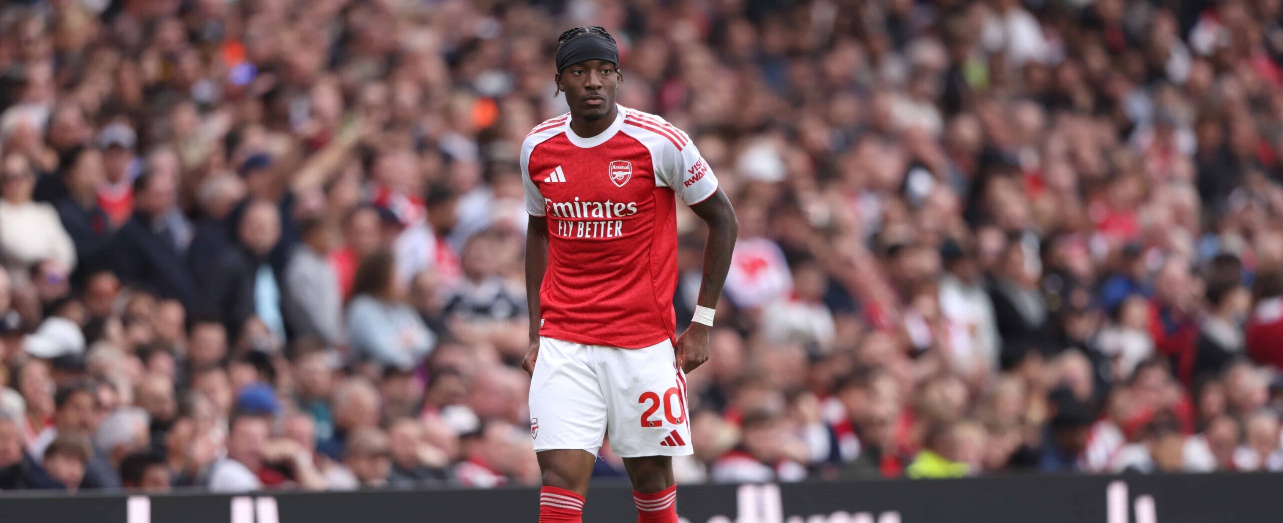 Madueke in action for Arsenal in 2025