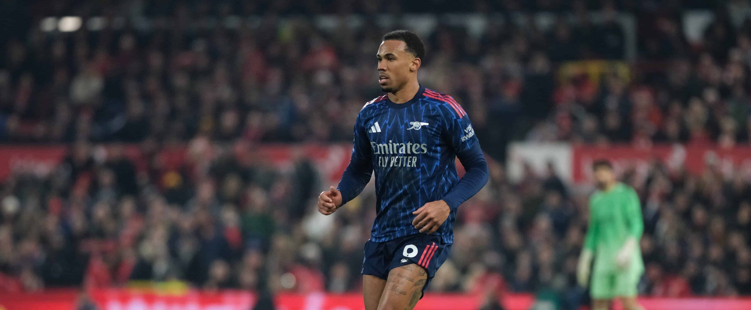 Gabriel in action for Arsenal in 2026