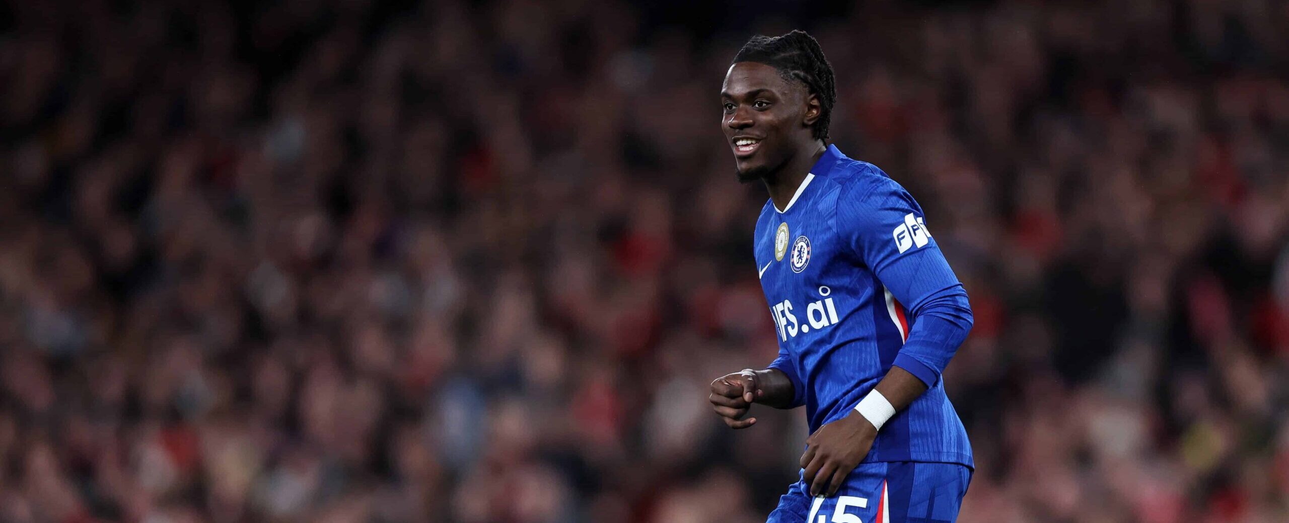 Romeo Lavia in action for Chelsea in 2026