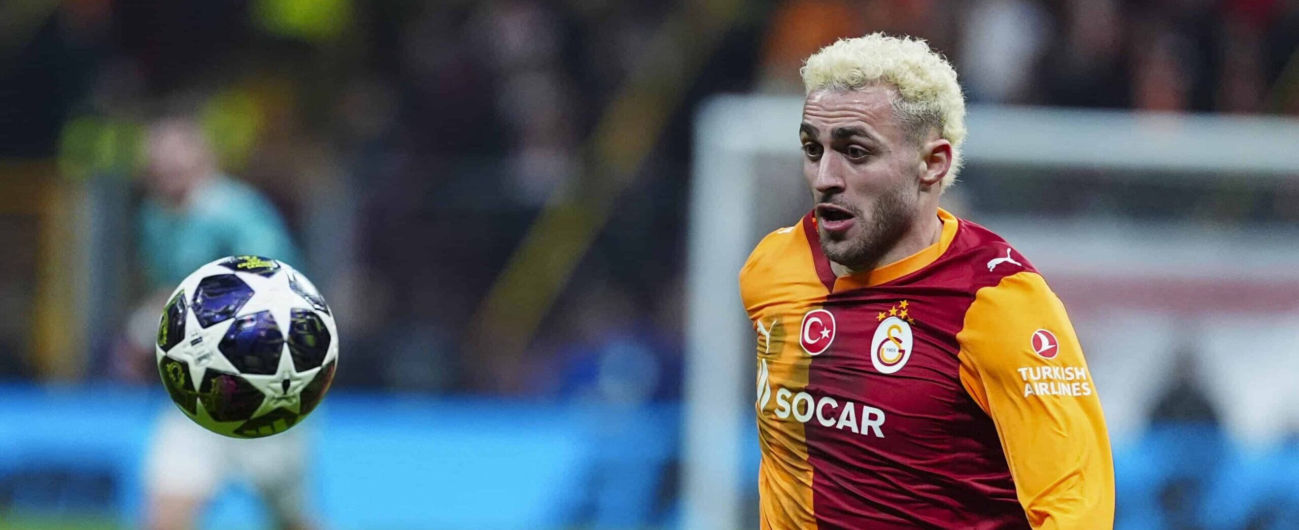Baris Alper Yilmaz in action for Galatasaray in 2026 against Liverpool in the Champions League