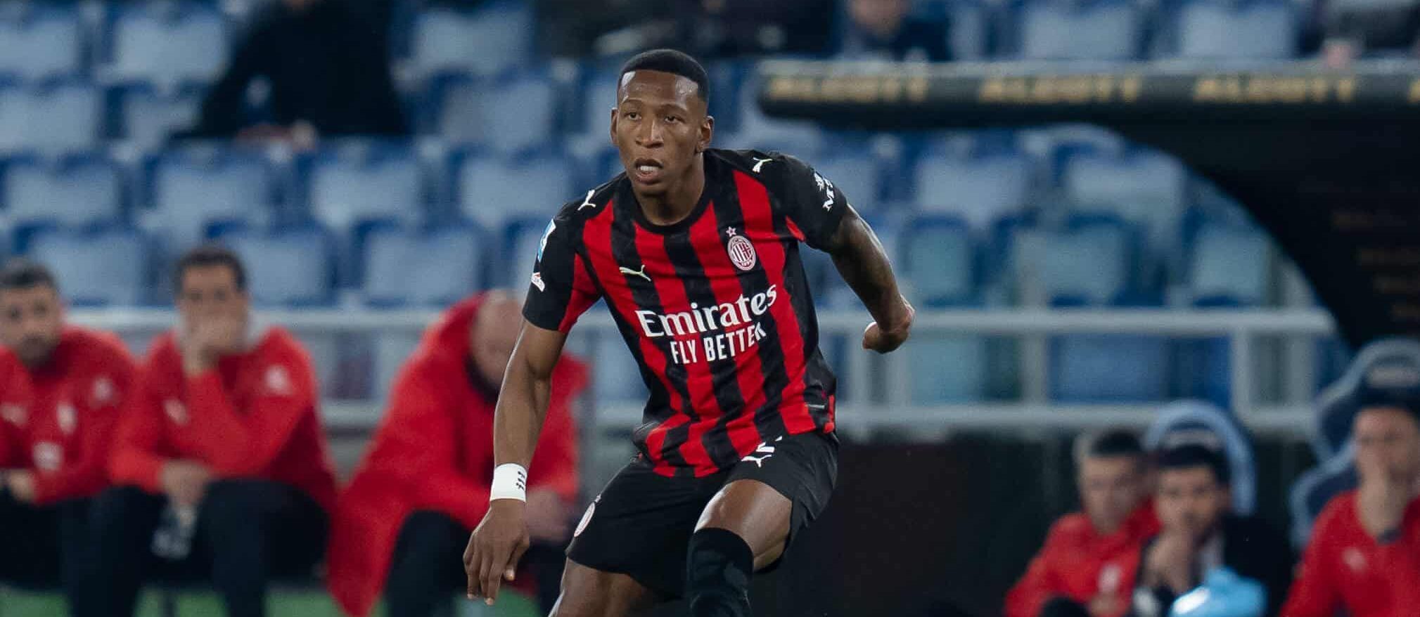 Enilive Pervis Estupinan in action for Milan in 2026