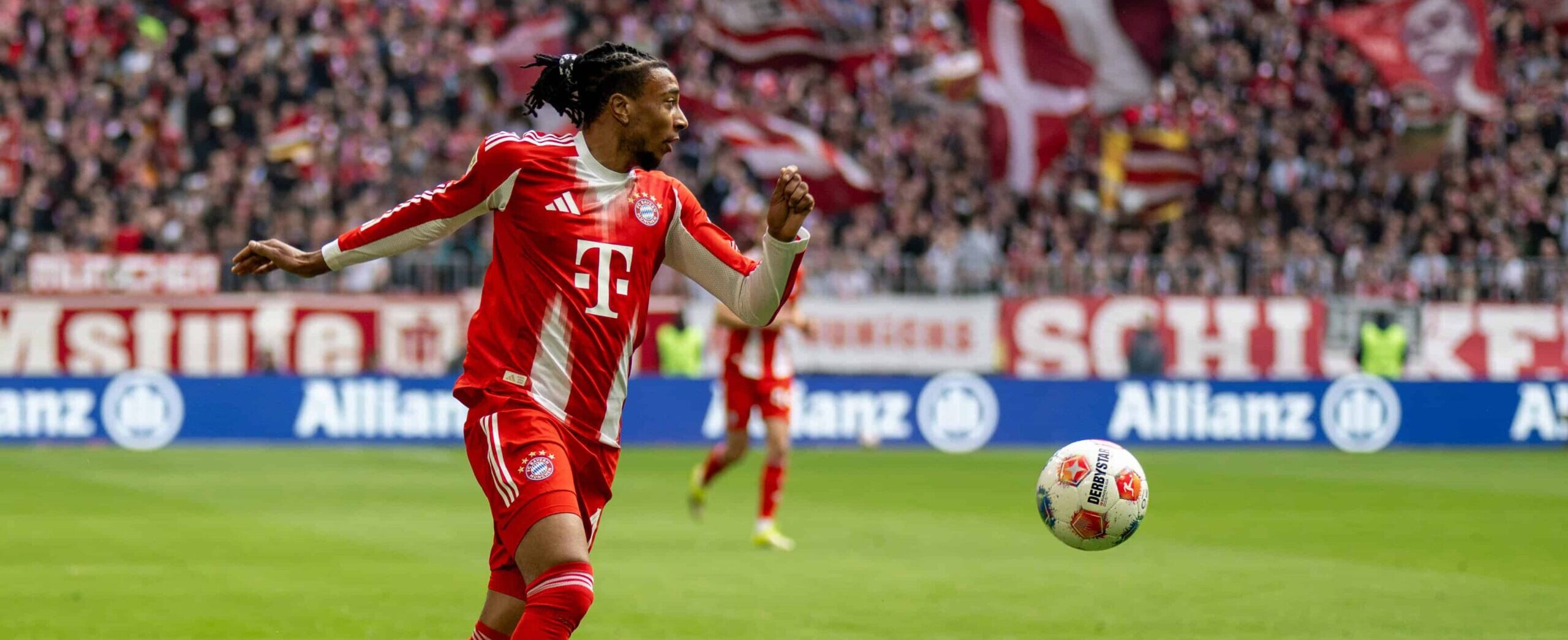 Michael Olise in action for Bayern in 2026