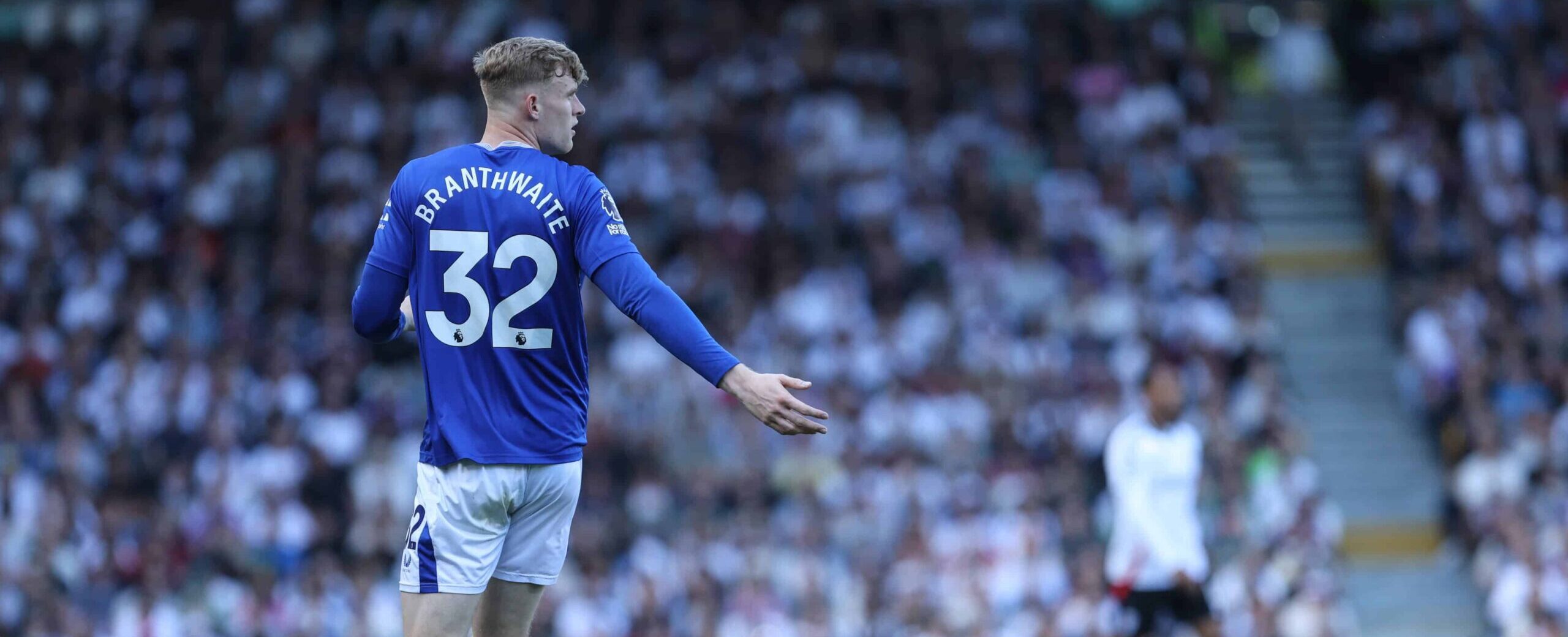 Jarrad Branthwaite in action for Everton 2025