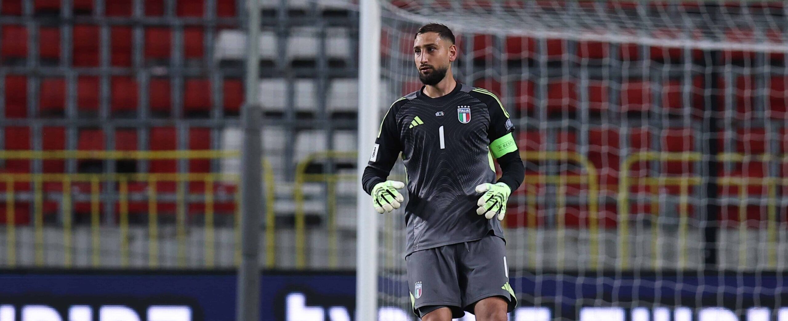 Gianluigi Donnarumma in action for Italy