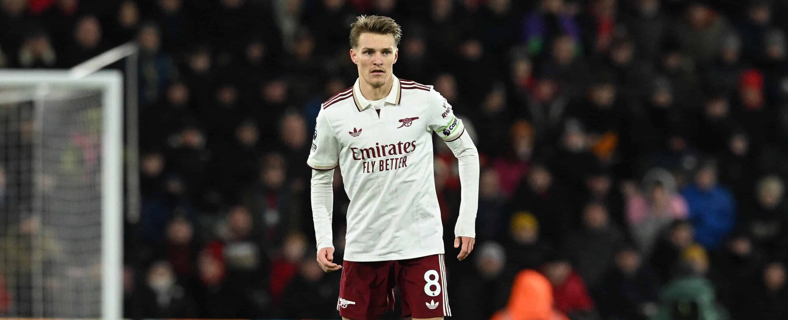 Odegaard in action for Arsenal in 2026