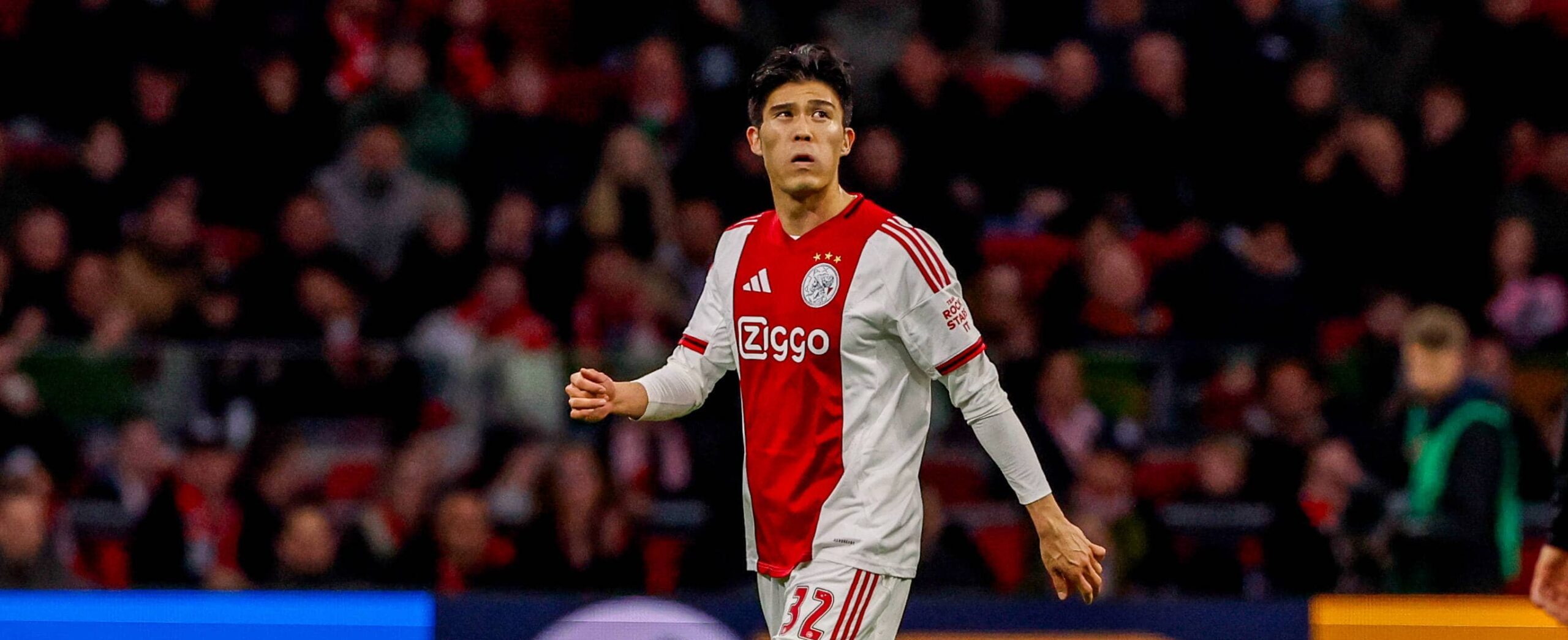 Takehiro Tomiyasu in action for Ajax in 2026