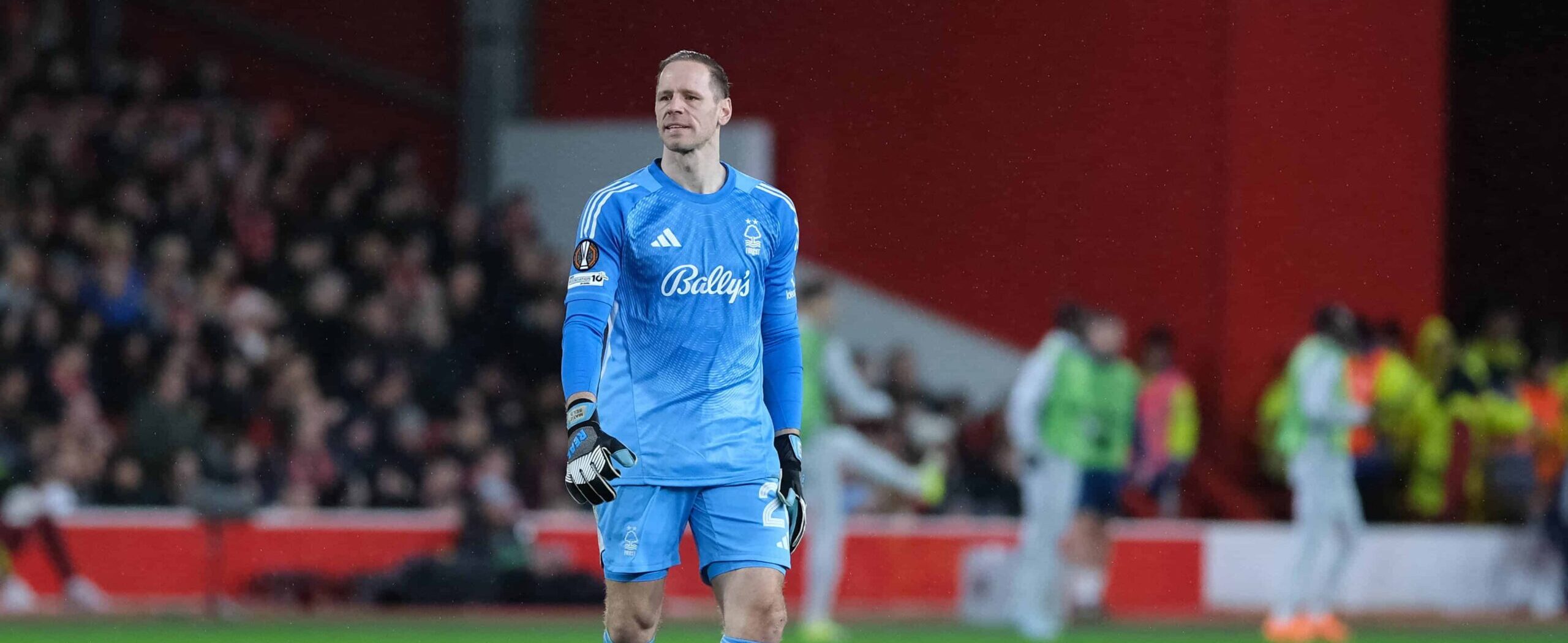 Matz Sels in action for Nottingham in 2026