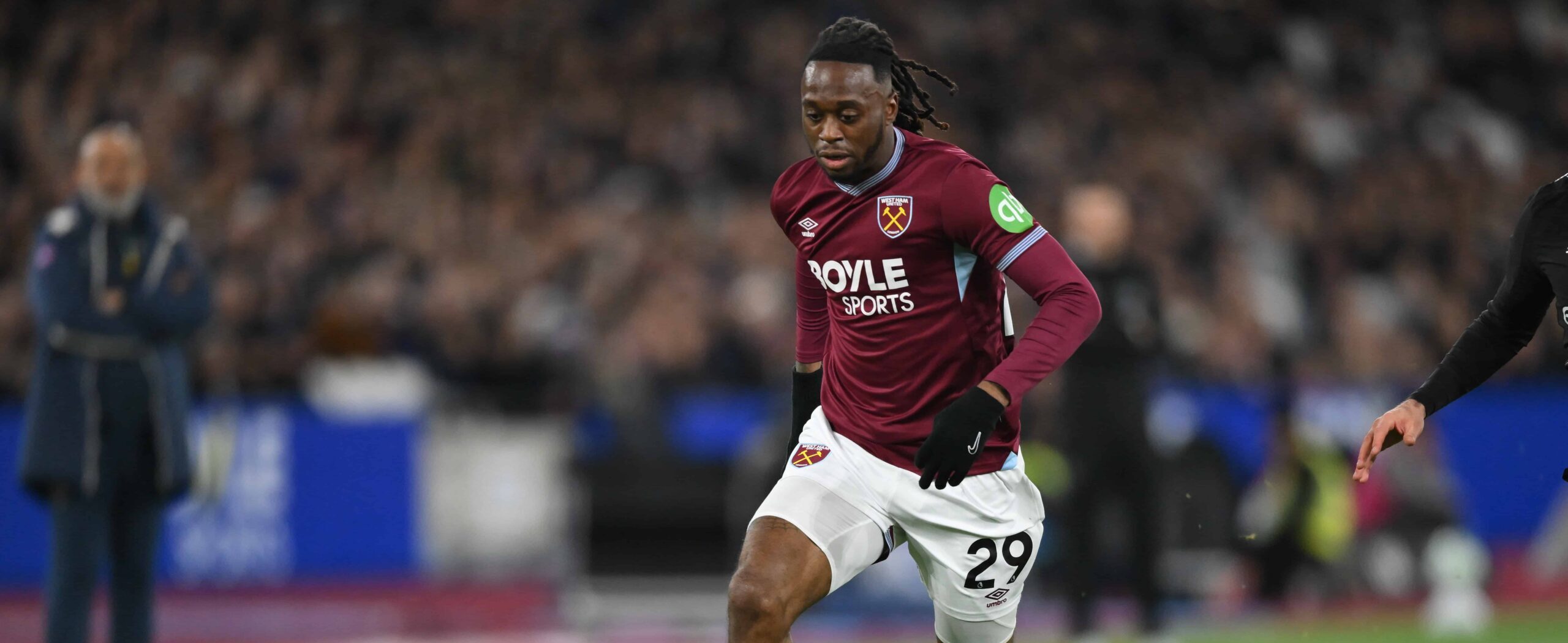 Aaron Wan-Bissaka in action for West Ham United in 2026