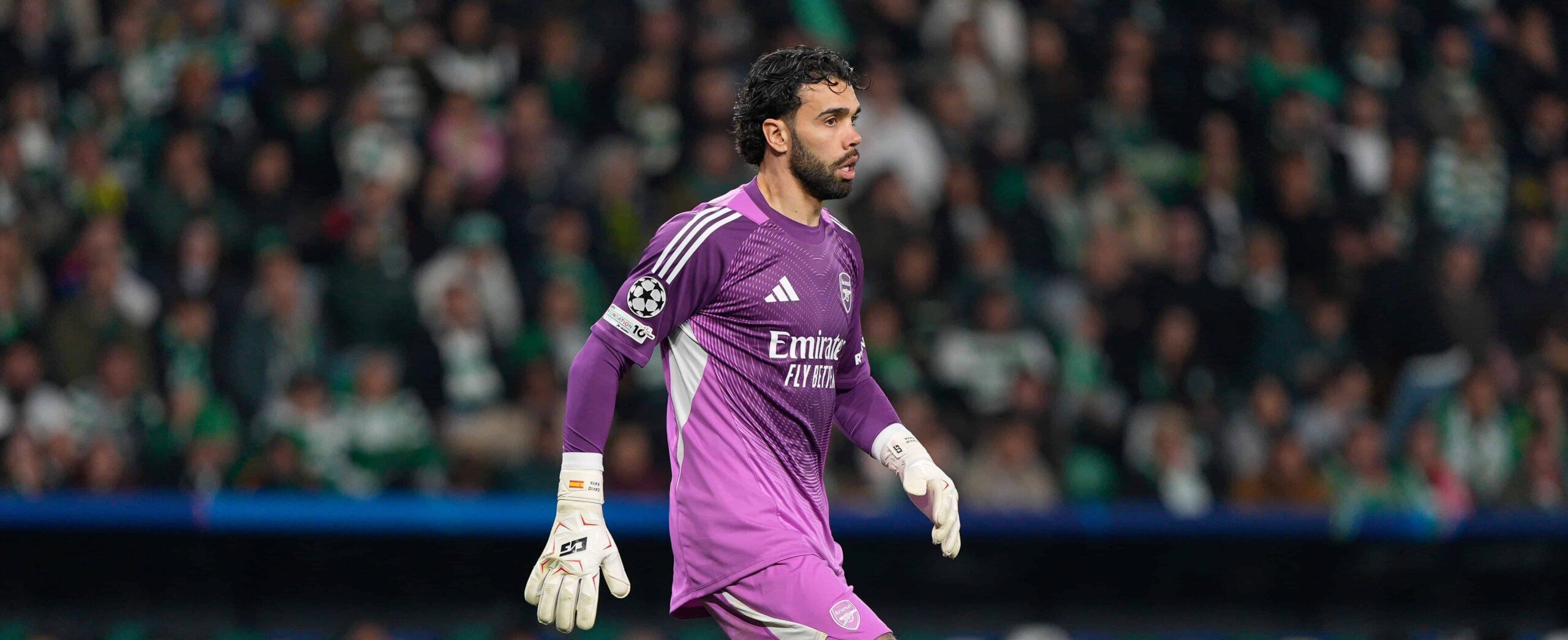 David Raya in action for Arsenal in 2026