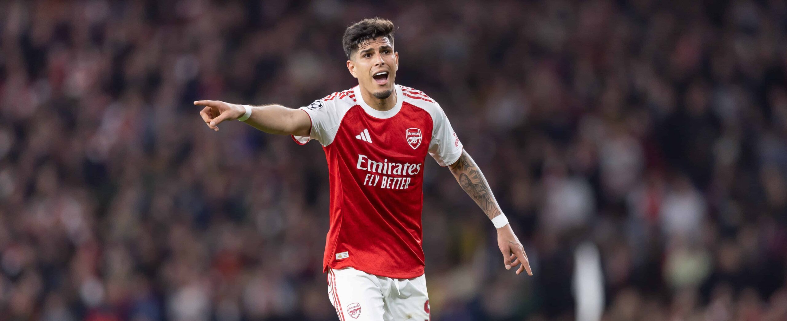 Hincapie in action for Arsenal in 2026