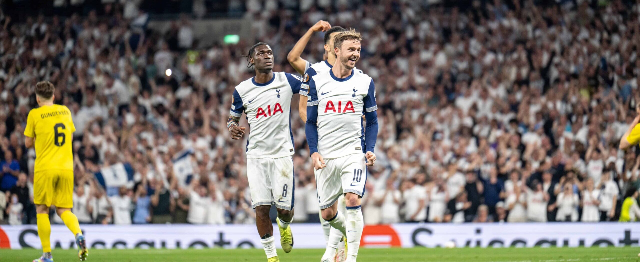 James Maddison in action for Spurs in 2025