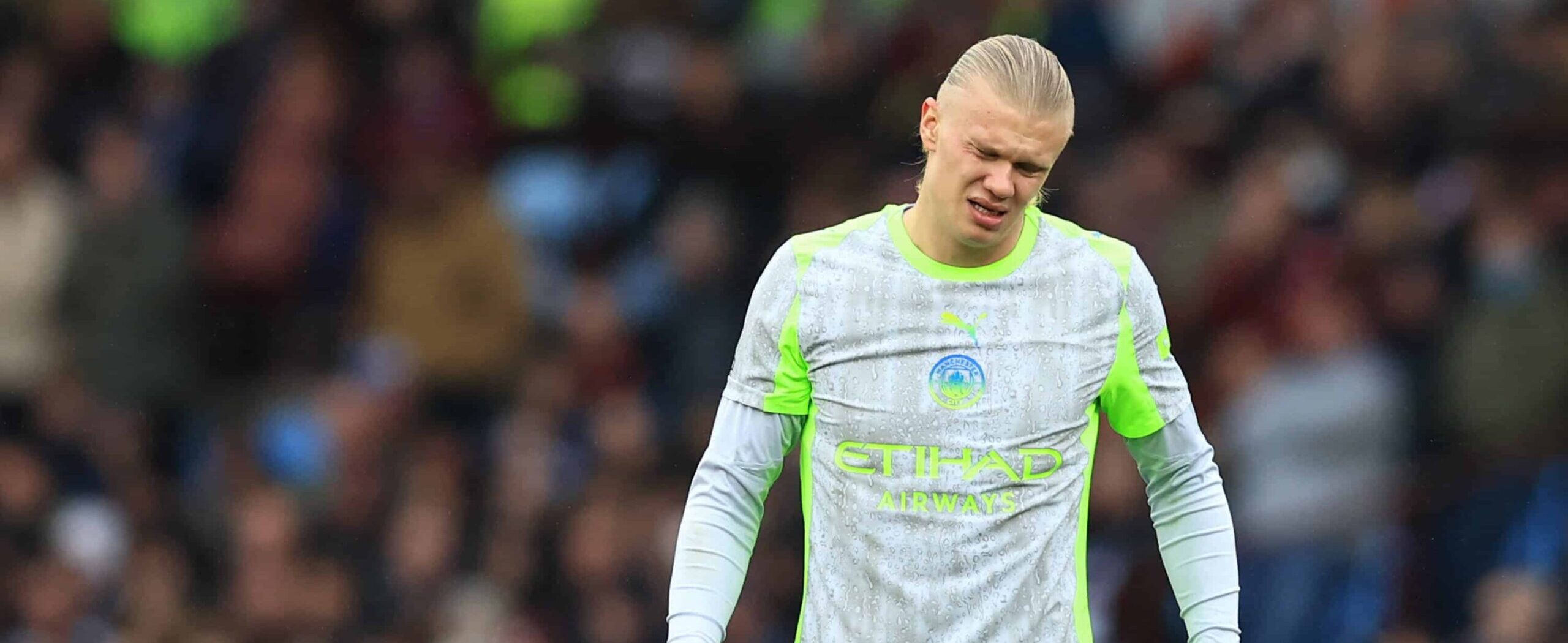 Erling Haaland in action for Manchester City in 2025