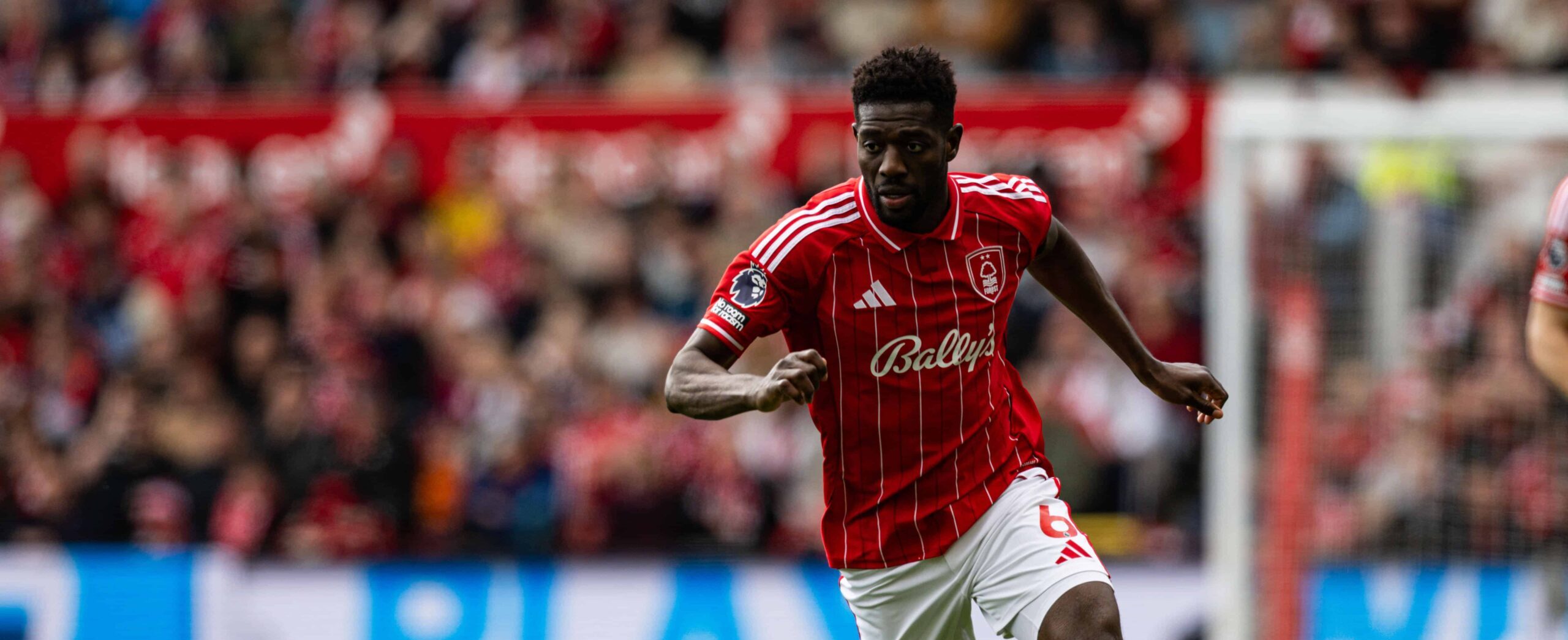 Ibrahim Sangare in action for Nottingham Forest in 2026
