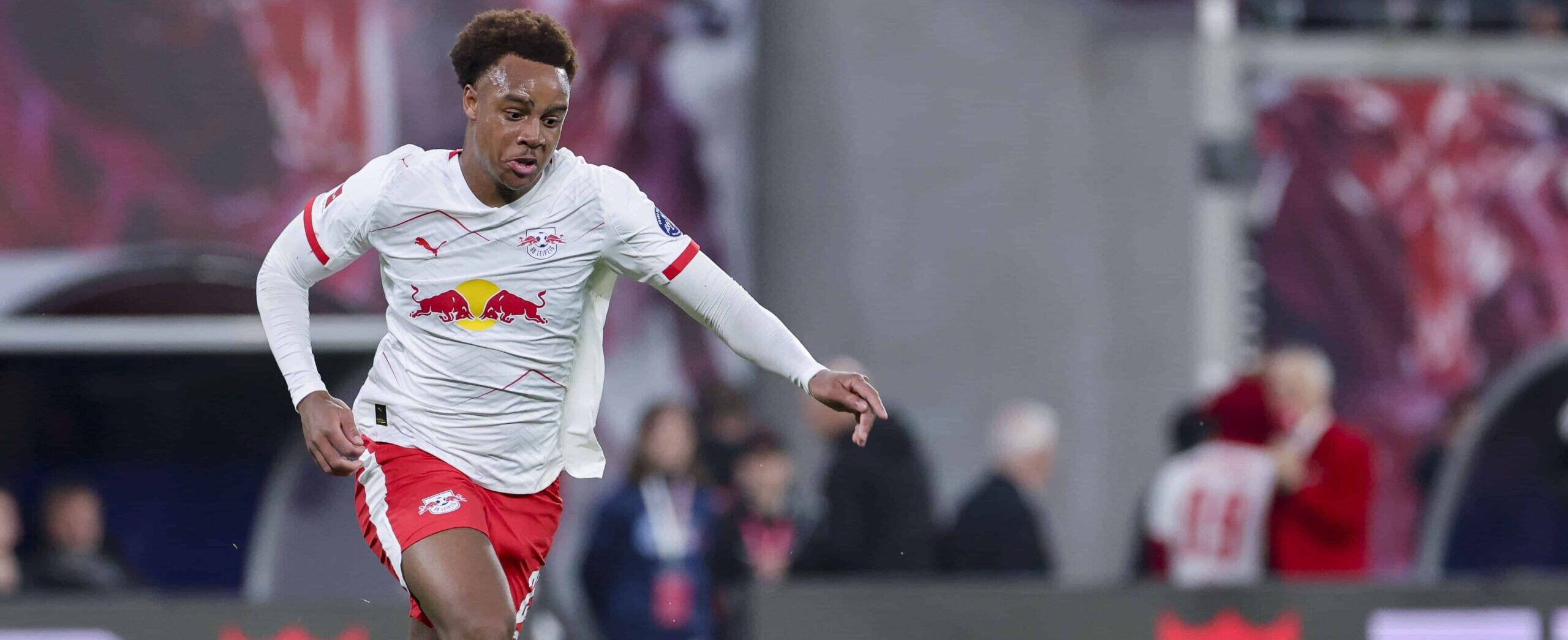 Assan Ouedraogo in action for Leipzig in 2026