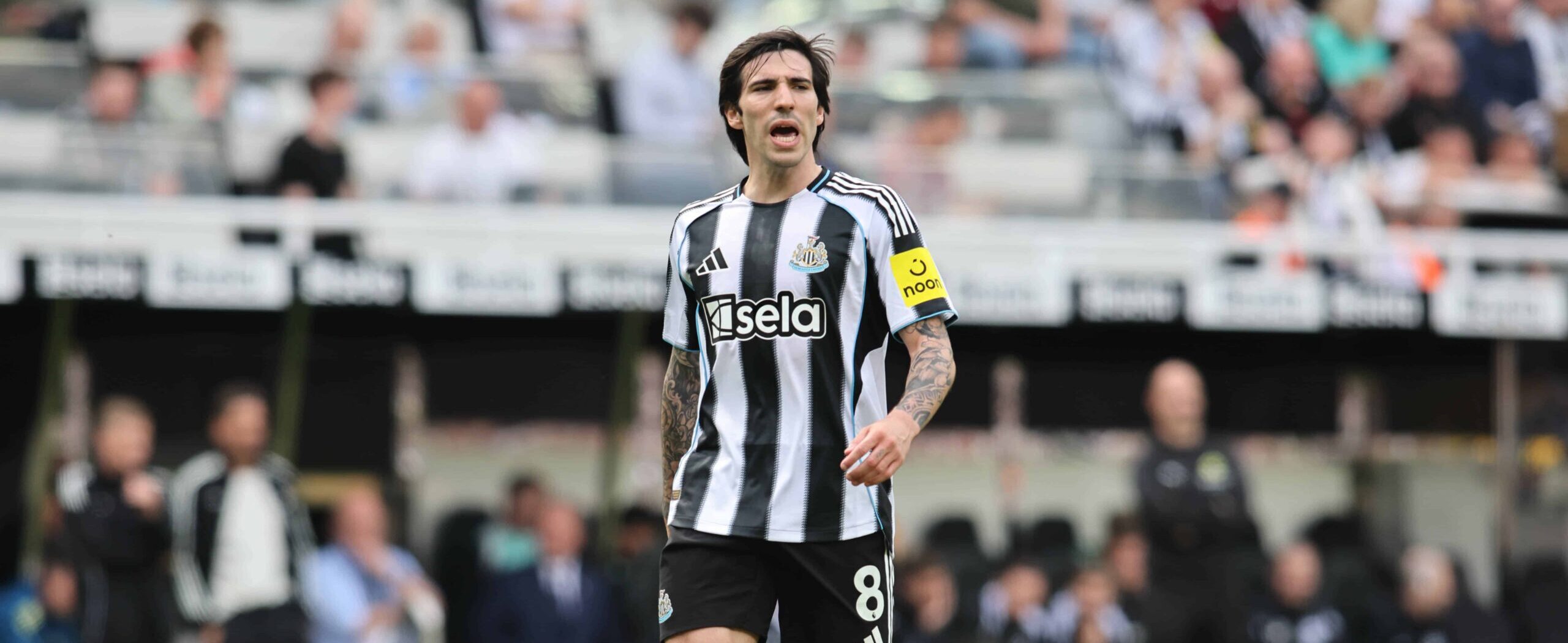 Tonali in action for Newcastle United in 2026