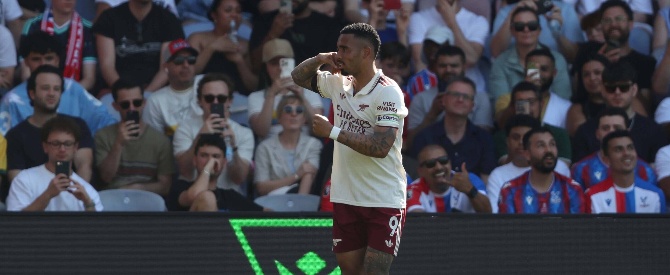 Gabriel Jesus in action against Crystal palace in the last premier league match in 2026