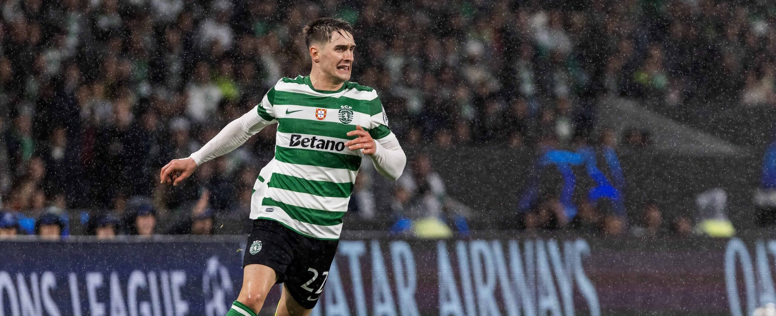Ivan Fresneda in action for Sporting in 2026