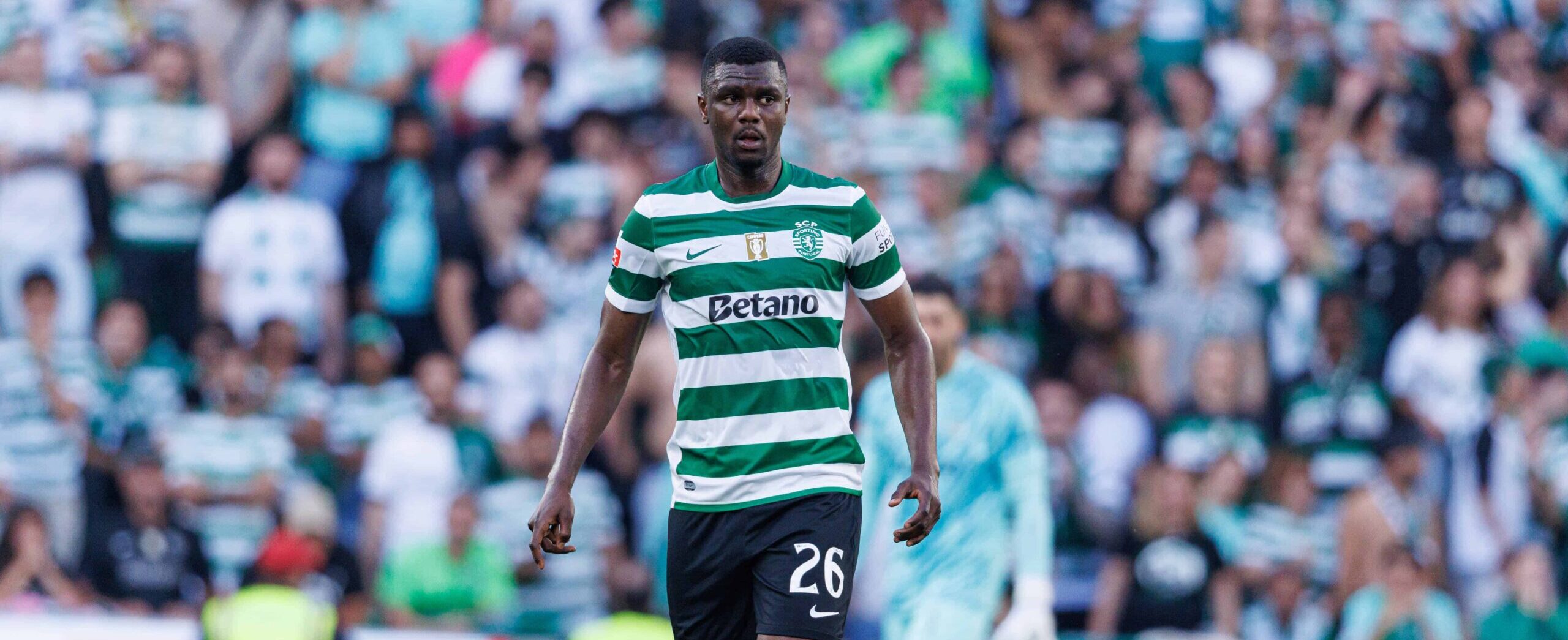 Ousmane Diomande in action for Sporting in 2026