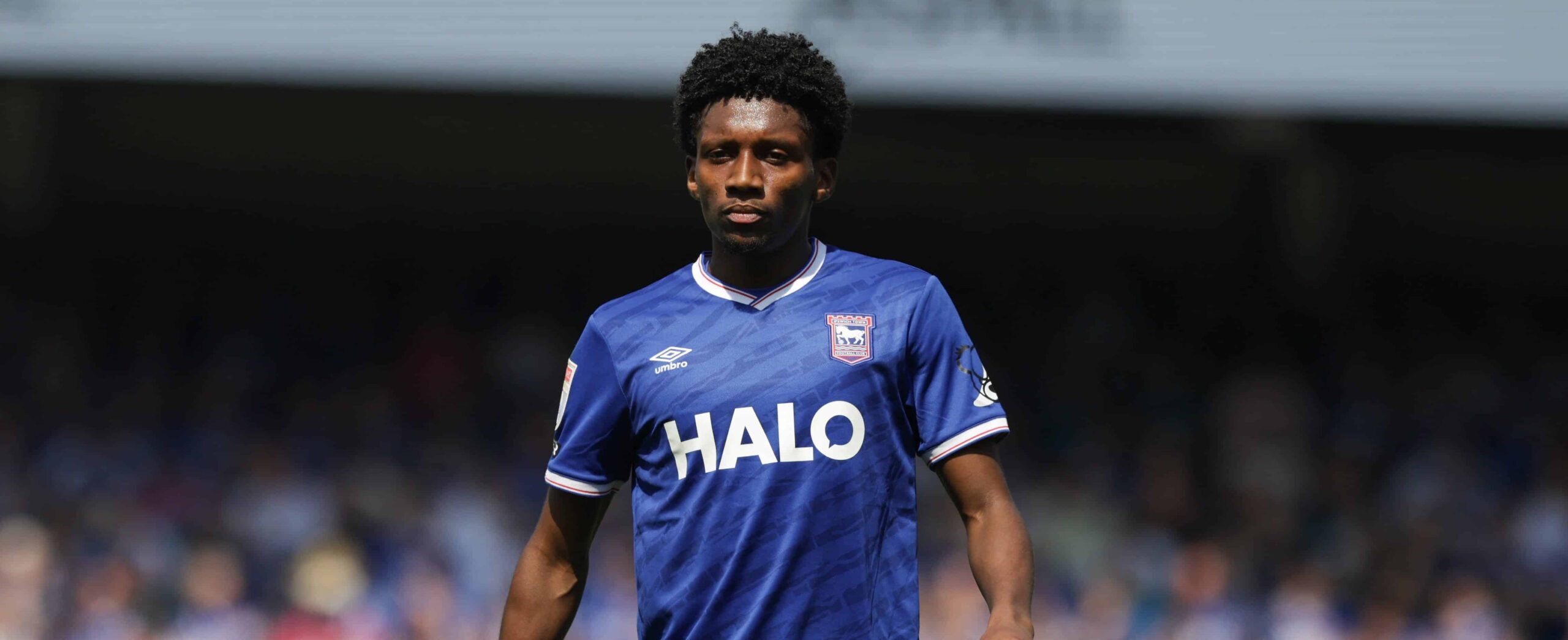 Jaden Philogene in action for Ipswich Town in 2026