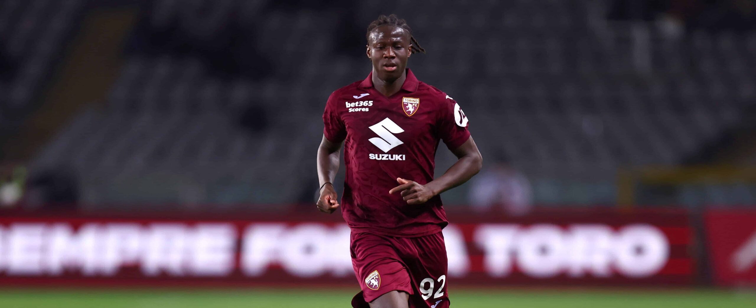 Alieu Njie in action for Torino in 2026