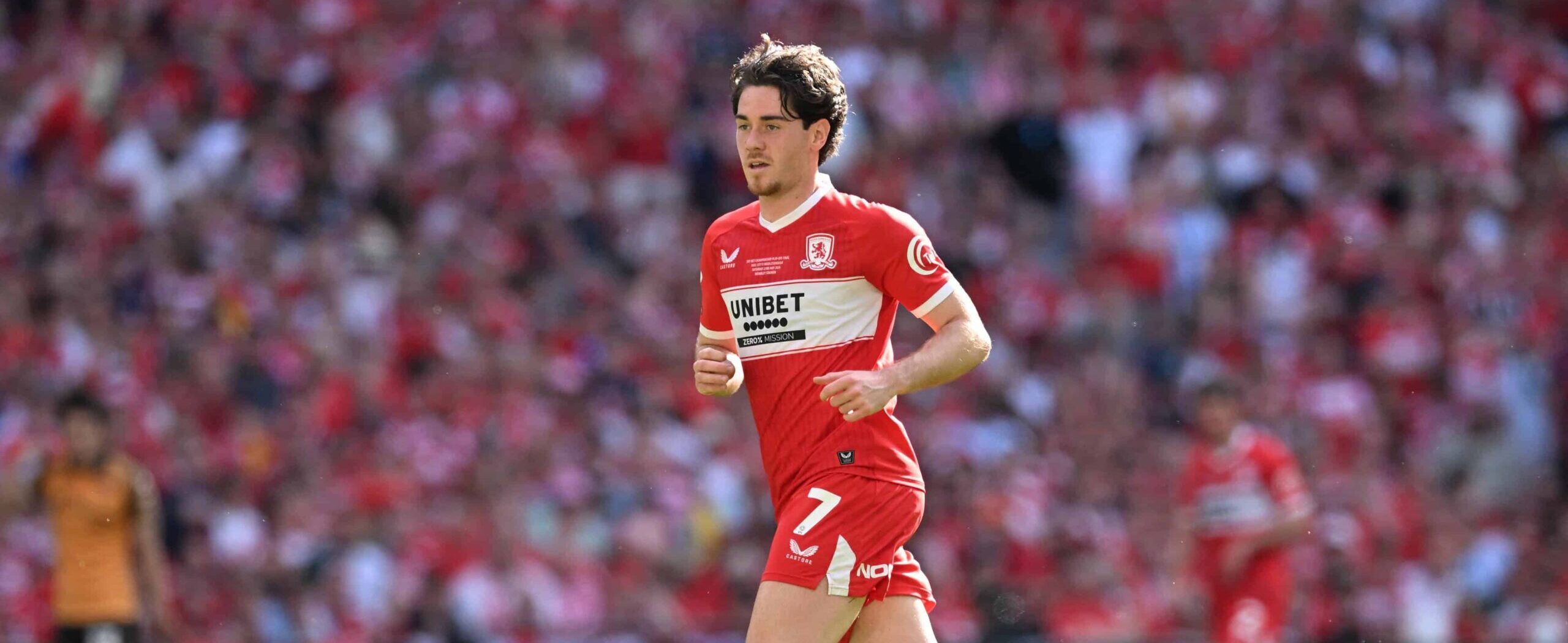 Hayden Hackney in action for Middlesbrough in 2026