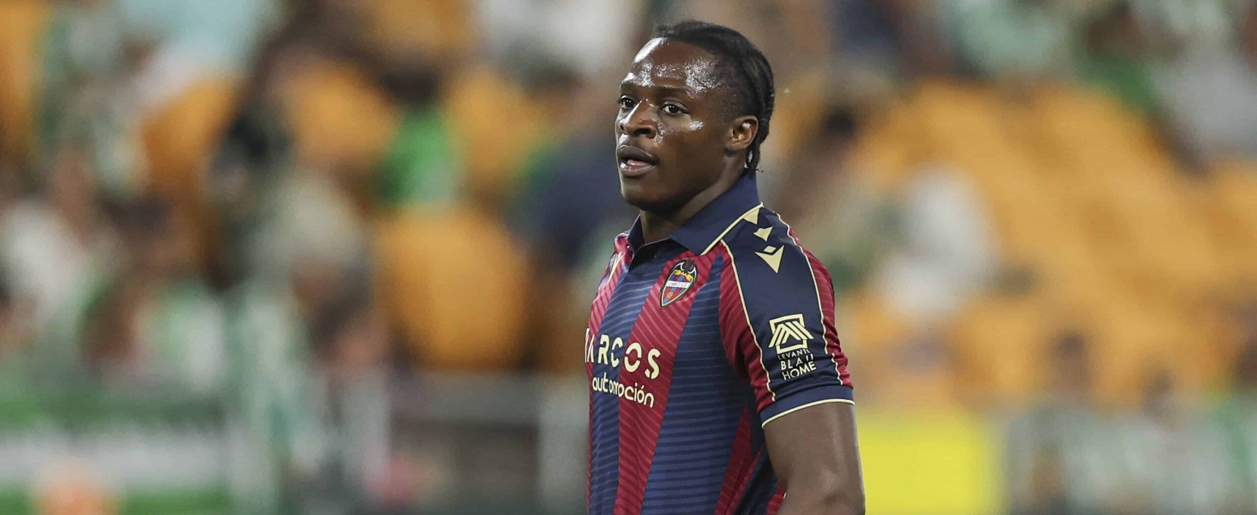 Etta Eyong in action for Levante in 2026