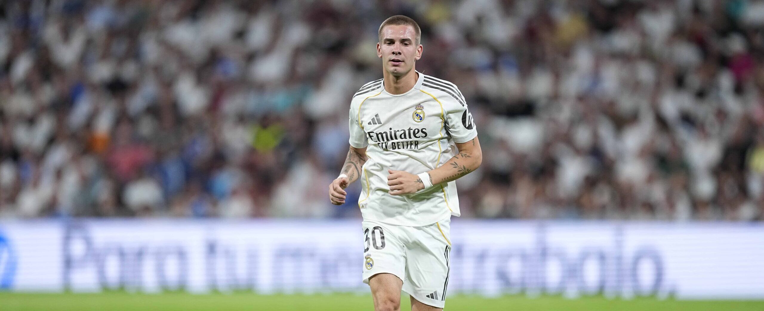Franco Mastantuono in action for Real Madrid in 2026