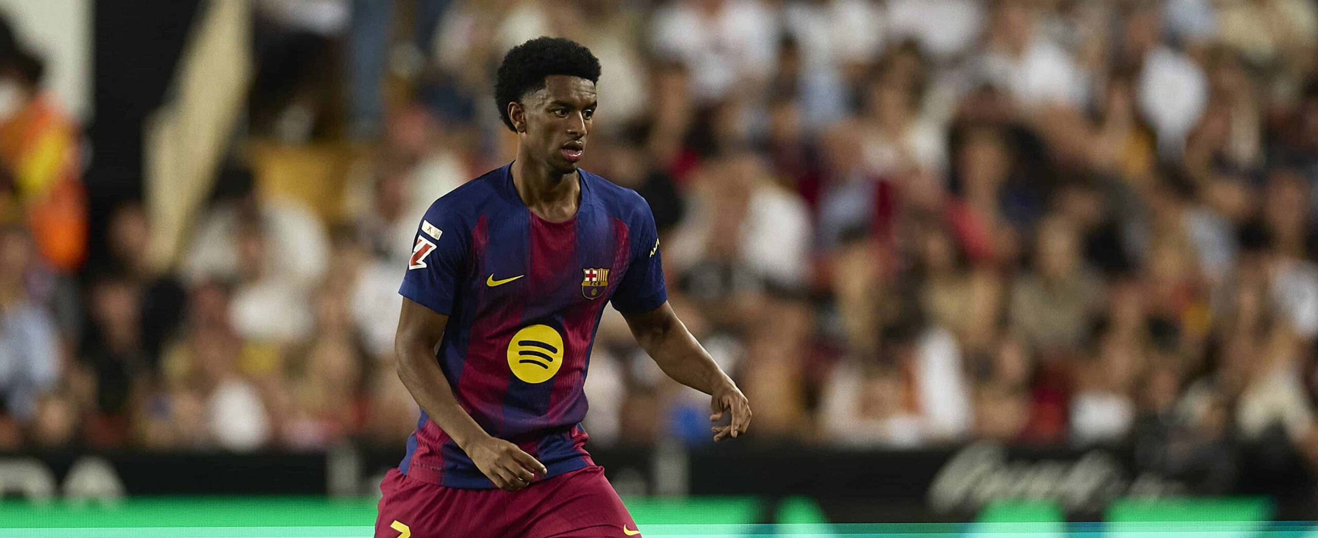 Alejandro Balde in action for Barcelona in 2026