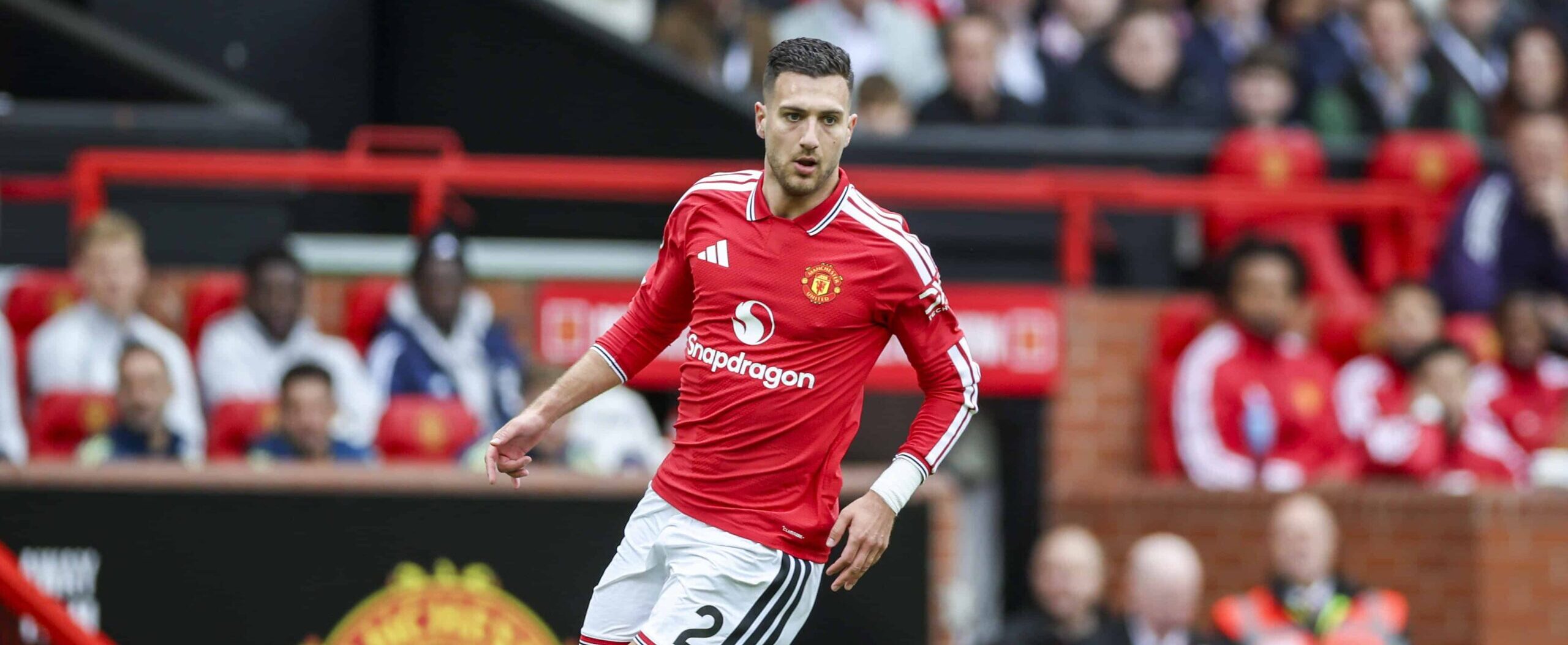 Diogo Dalot in action for Manchester United in 2026