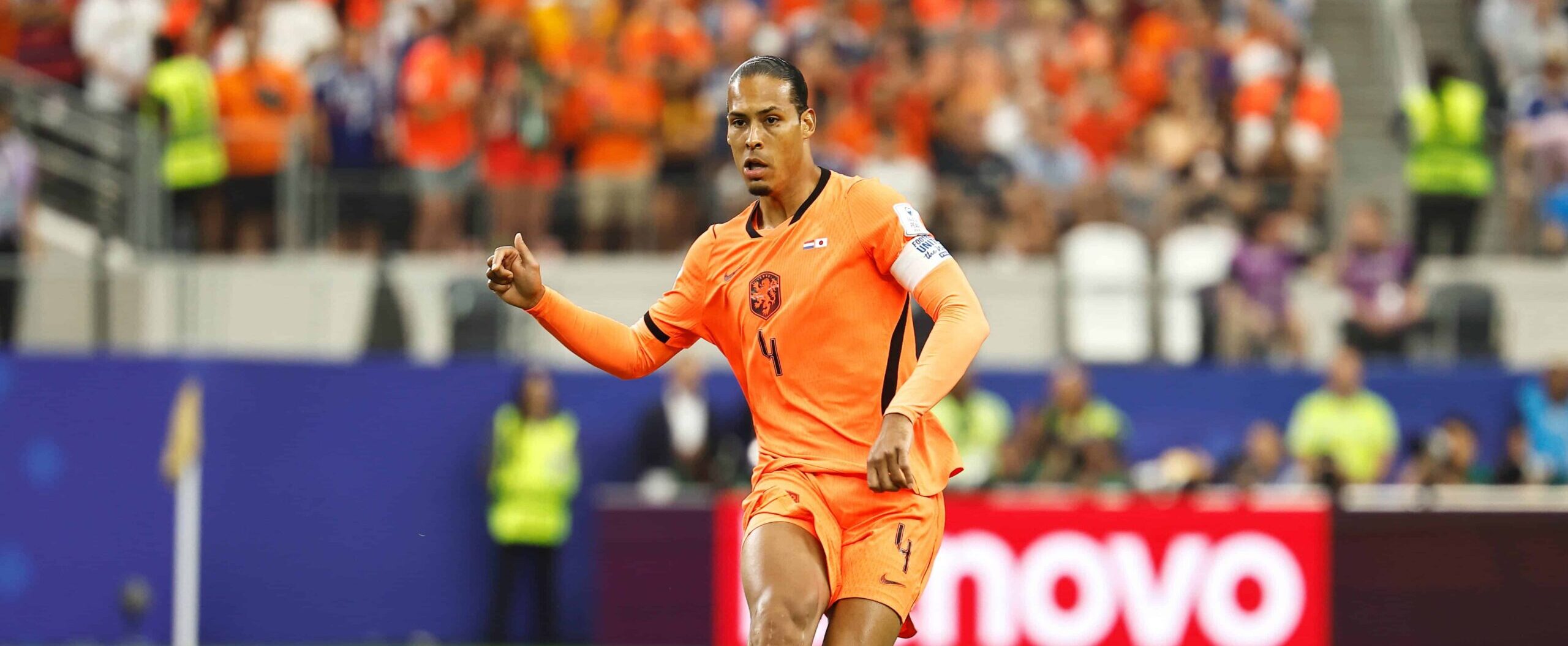 Virgil van Dijk in action for the Netherlands in 2026